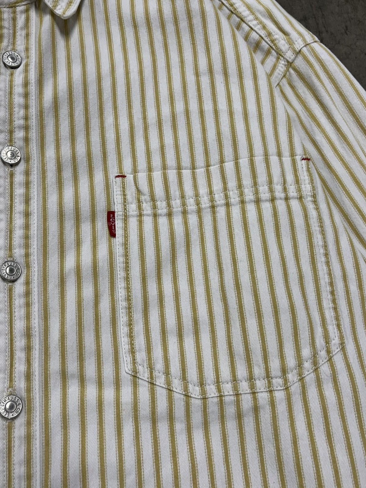 Levi's × Vintage Levi’s stripped heavy cotton preppy look longsleeve rare Size US XL / EU 56 / 4 - 5 Thumbnail