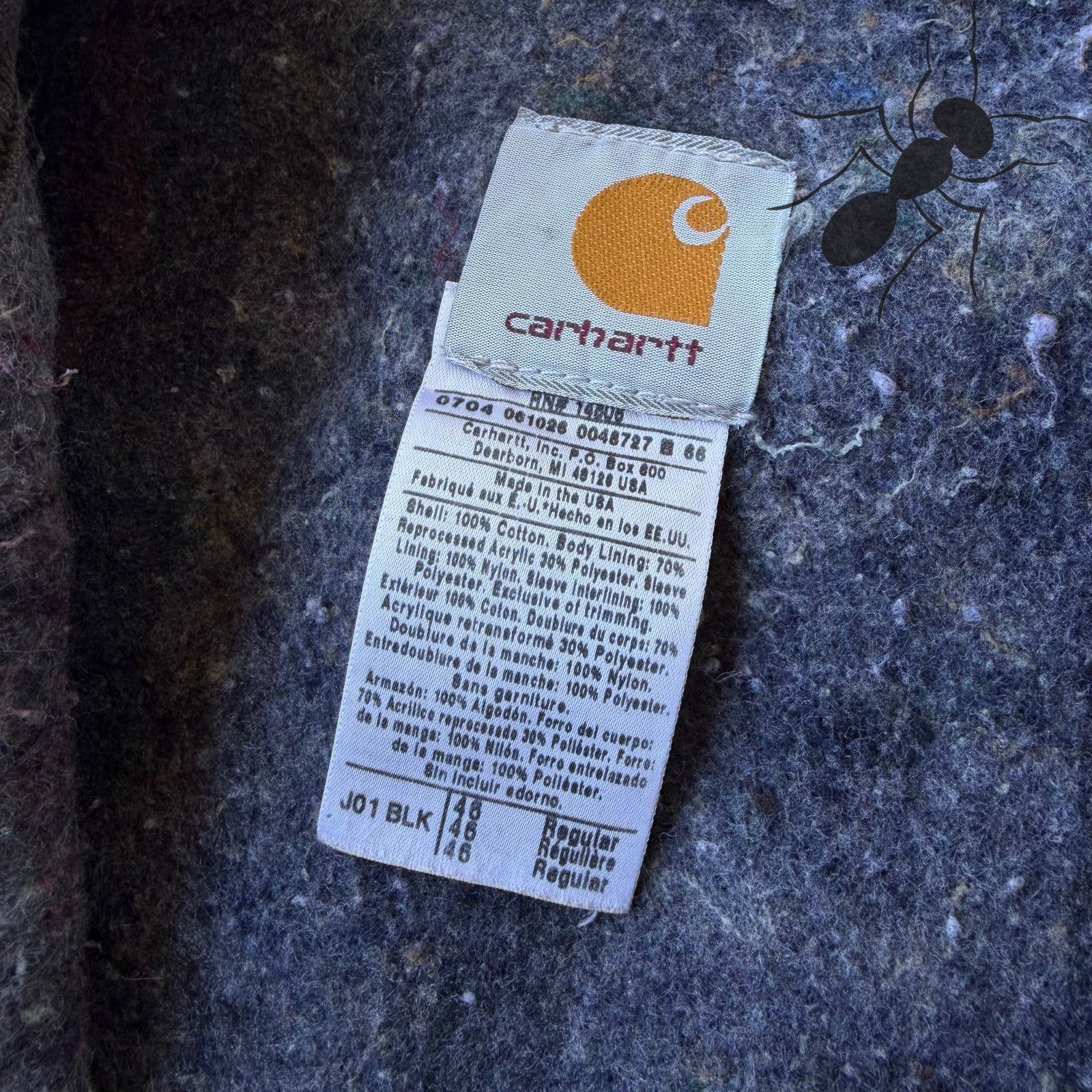 Carhartt × Vintage Vintage Y2K Carhartt J01 black Detroit work wear jacket Size US XL / EU 56 / 4 - 5 Thumbnail