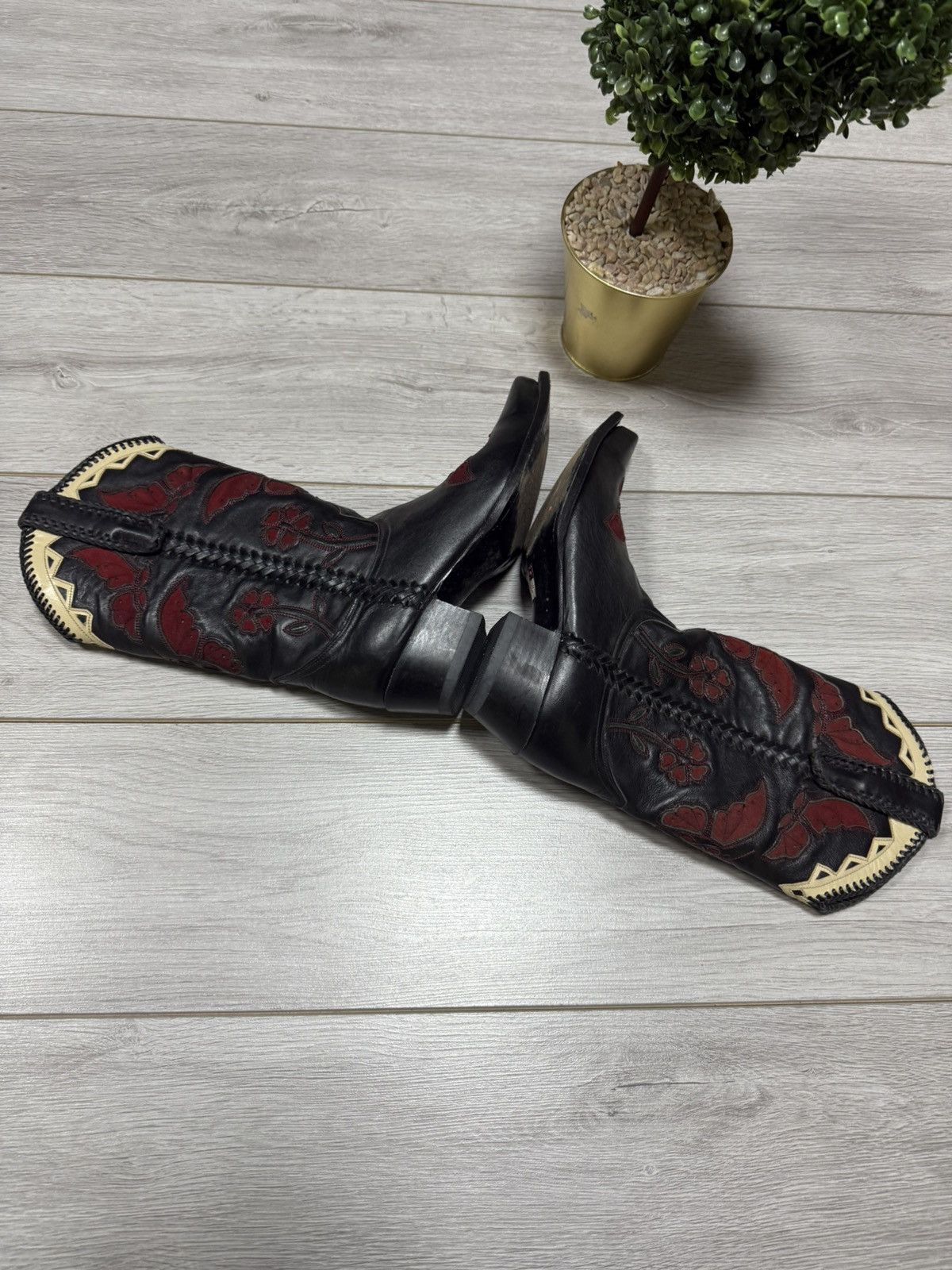 Sendra Sendra vintage leather patterns western rodeo cowboy floral Size US 8.5 / EU 41-42 - 3 Thumbnail