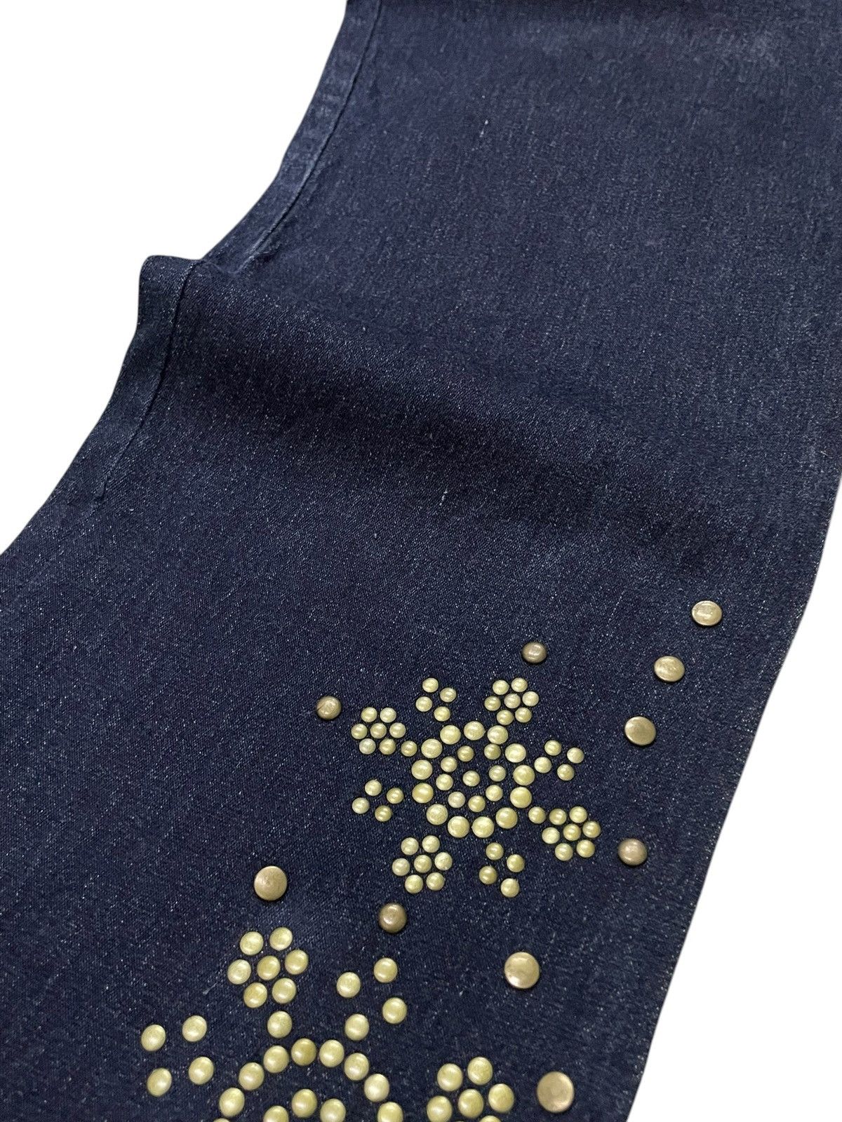 Japanese Brand × Tornado Mart Tornado Mart Wanabe Style Studded Rivet Flare Denim Jeans Size US 30 / EU 46 - 8 Thumbnail