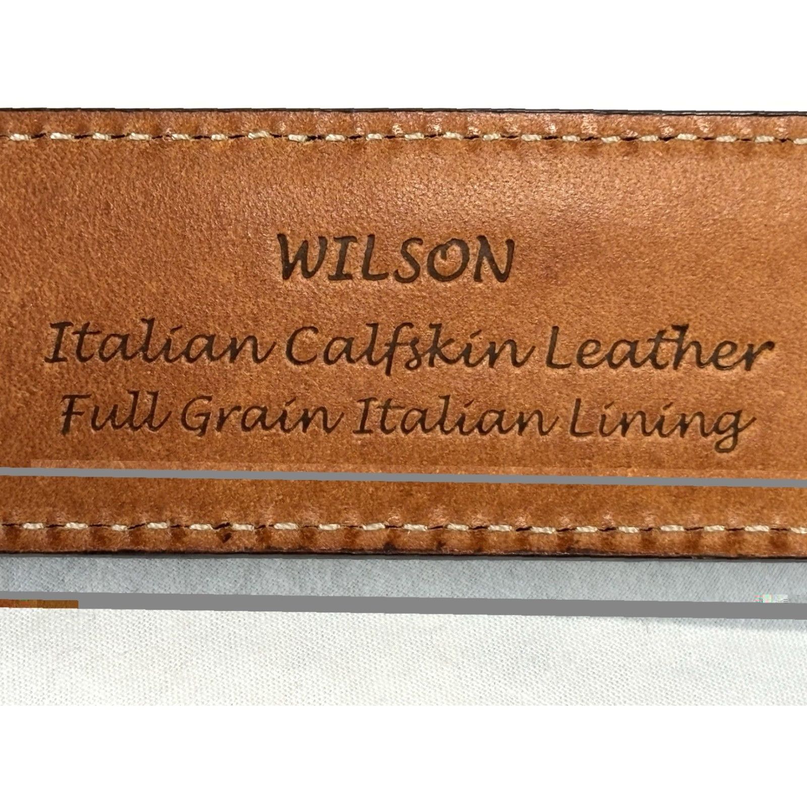 Vintage Trafalgar Wilson Italian Calfskin Leather Belt 40 Burgundy Croc Embossed Dress Belt Men Adjustable Buckle Size 40 - 7 Thumbnail