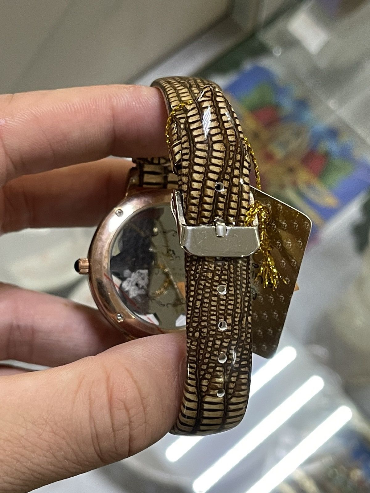 Vintage Vintage watch 00s flower futuristic bracelet. WORK! Size ONE SIZE - 5 Thumbnail