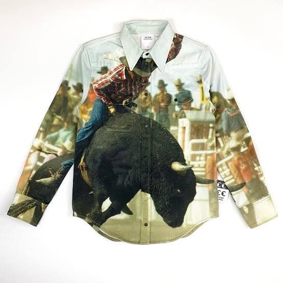 Calvin Klein 205W39NYC Calvin Klein X Raf Simons EST.1978 Bull Fight Printed Jacket Size US L / EU 52-54 / 3 - 1 Thumbnail