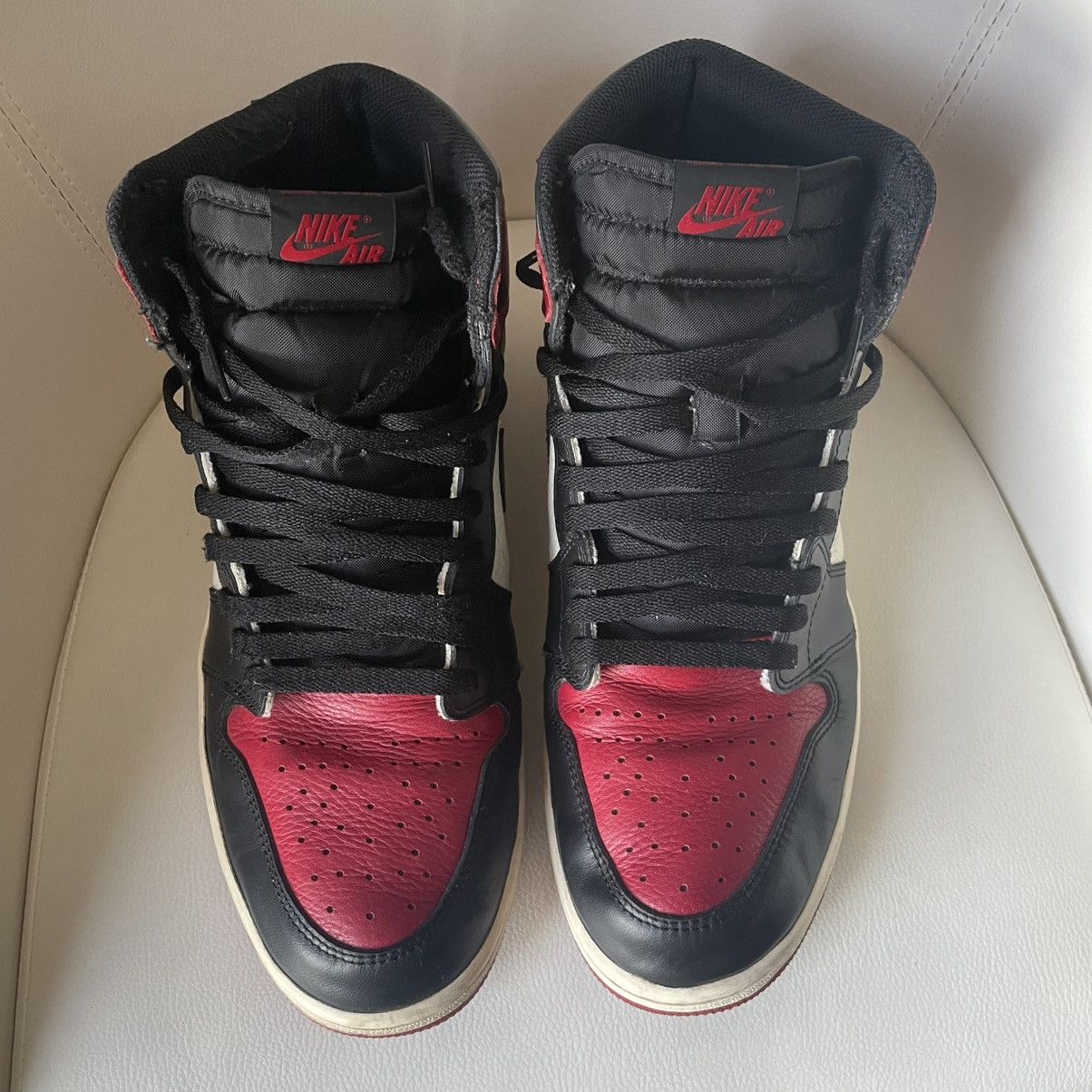 Jordan Brand Jordan 1 Retro High Bred Toe Size US 11.5 / EU 44-45 - 4 Thumbnail