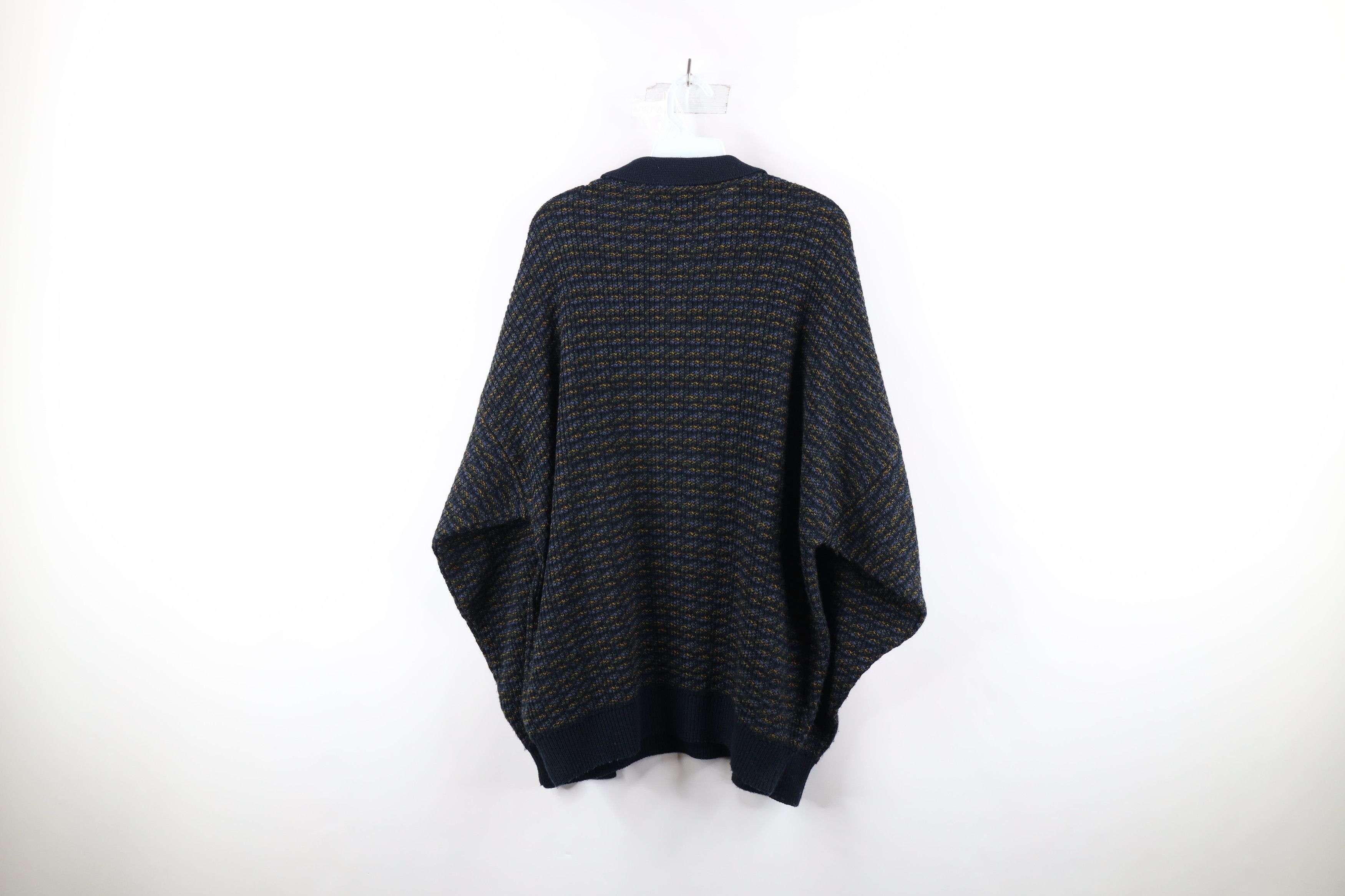 Vintage Vintage 90s Coogi Style Striped Knit Collared Sweater Size US XL / EU 56 / 4 - 6 Thumbnail