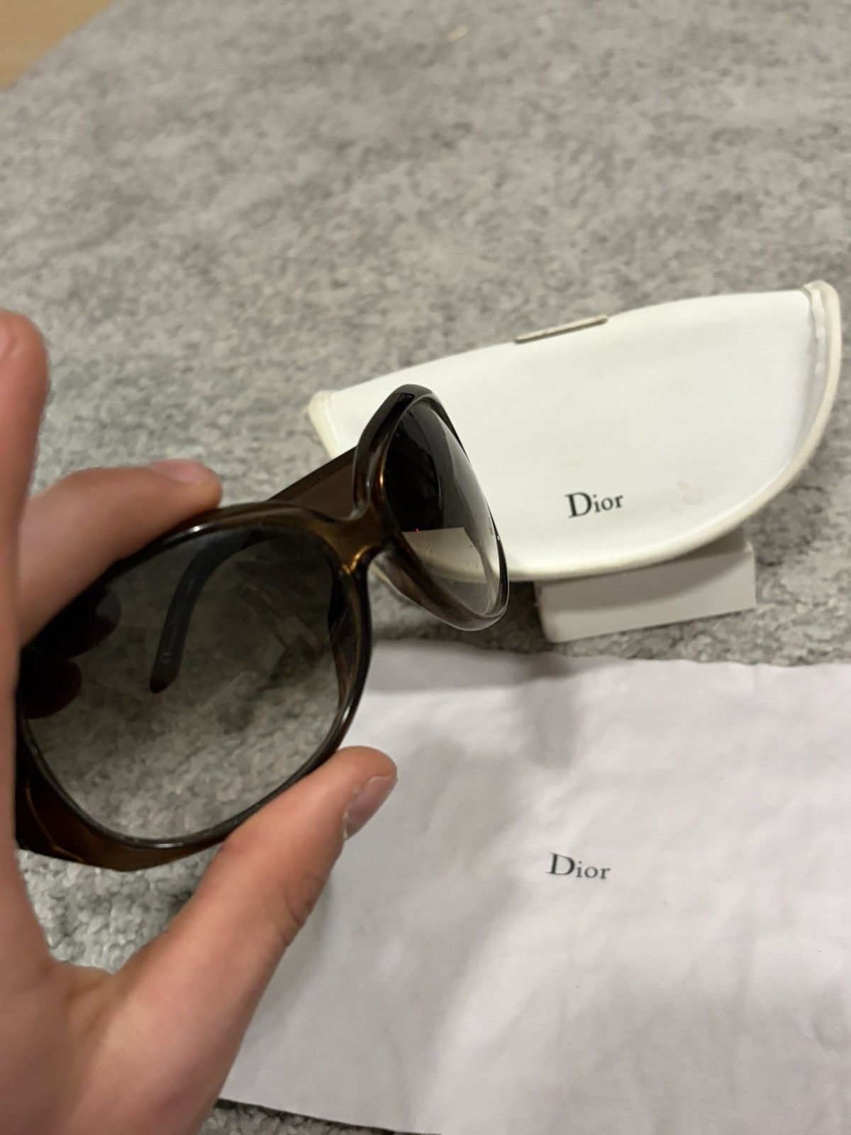 Dior Christian Dior 605JS Brown crystal swarovski Sunglasses Size ONE SIZE - 6 Thumbnail