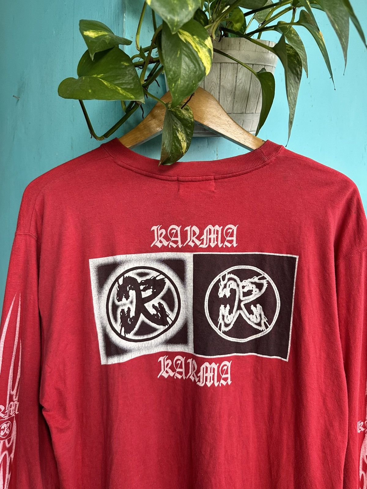Japanese Brand Vintage Karma Japanese Brand Long Sleeve Size US L / EU 52-54 / 3 - 5 Thumbnail