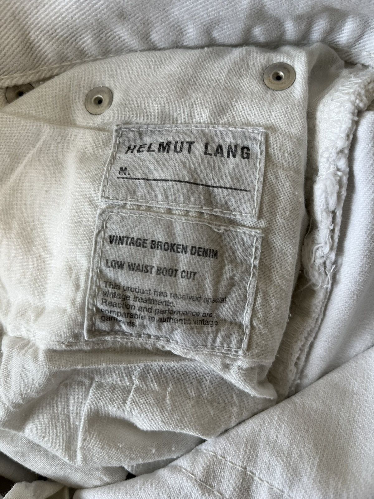 Helmut Lang × Prada × Vintage Helmut Lang Vintage Broken Denim White Jeans Size US 28 / EU 44 - 12 Thumbnail