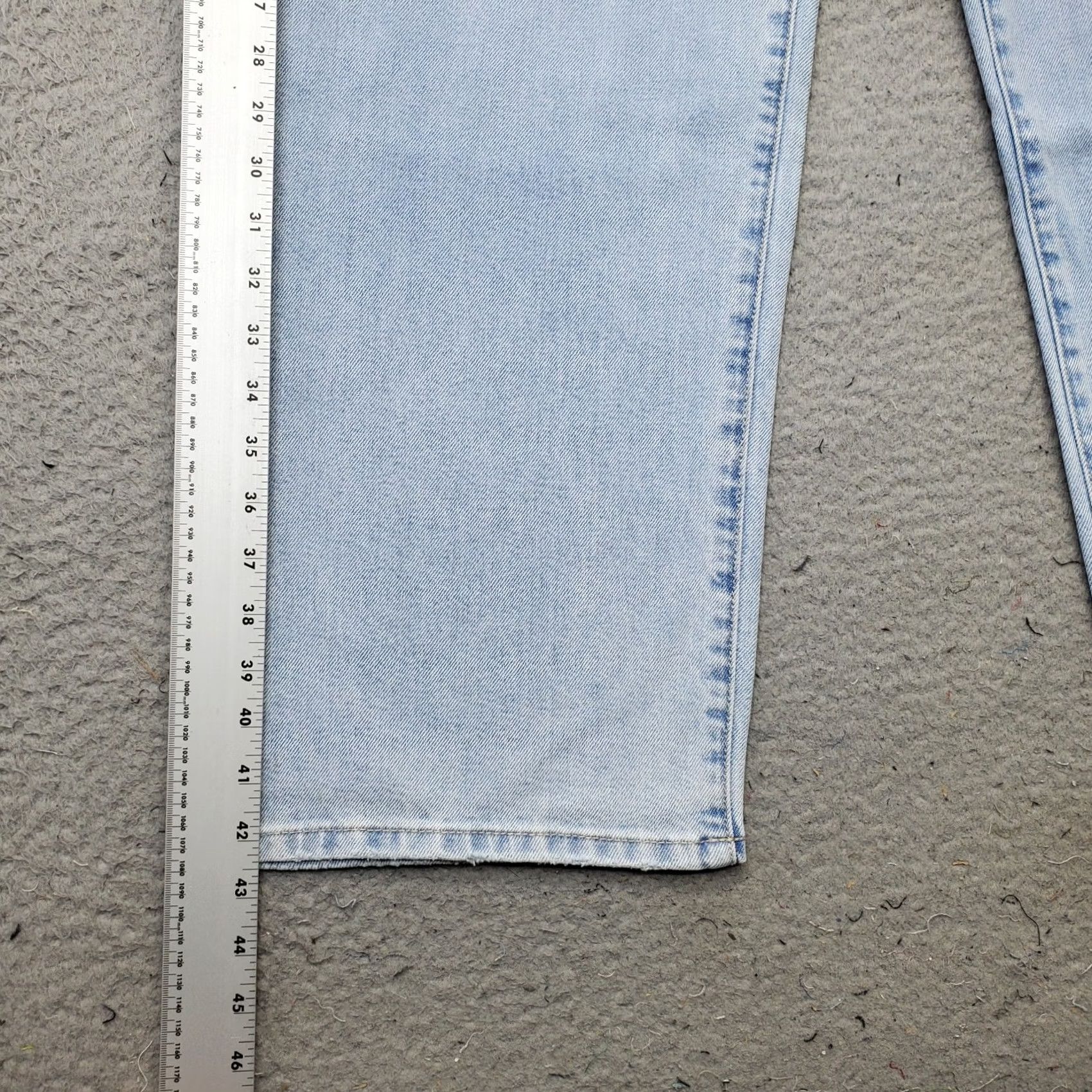 Vintage Seven7 Jeans Womens Size 16 Blue Denim Premium Light Wash Straight Leg MY10341DE Jeans Size 38" / US 16 / IT 52 - 3 Thumbnail