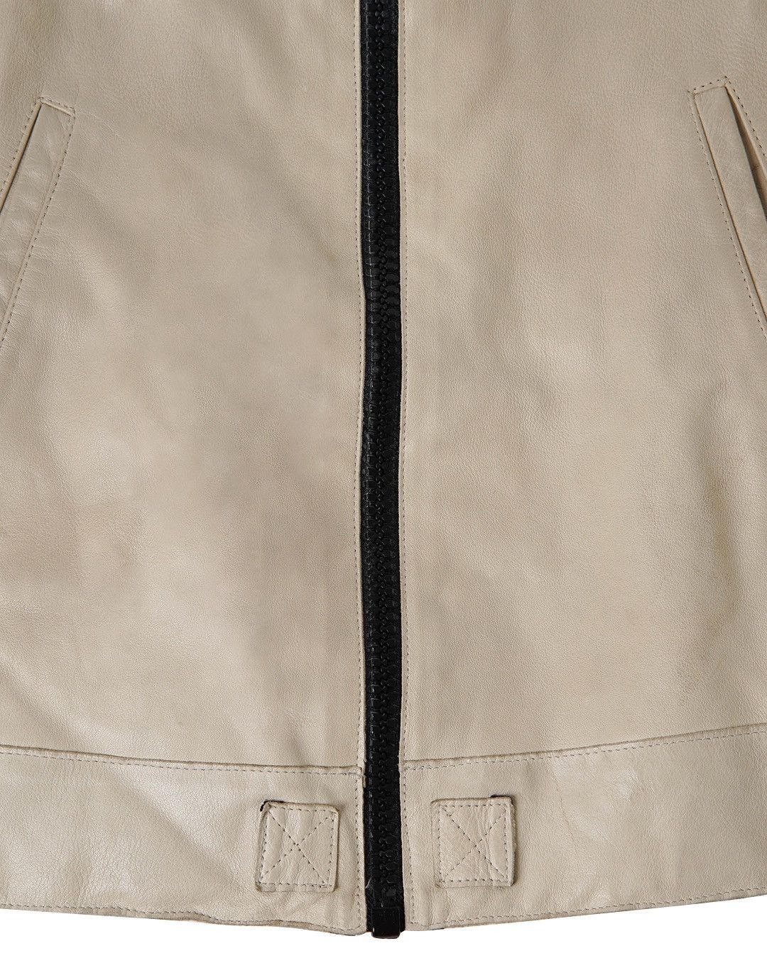 Miu Miu Miu Miu S/S2000 Leather Zip Jacket in Beige Size M / US 6-8 / IT 42-44 - 5 Thumbnail