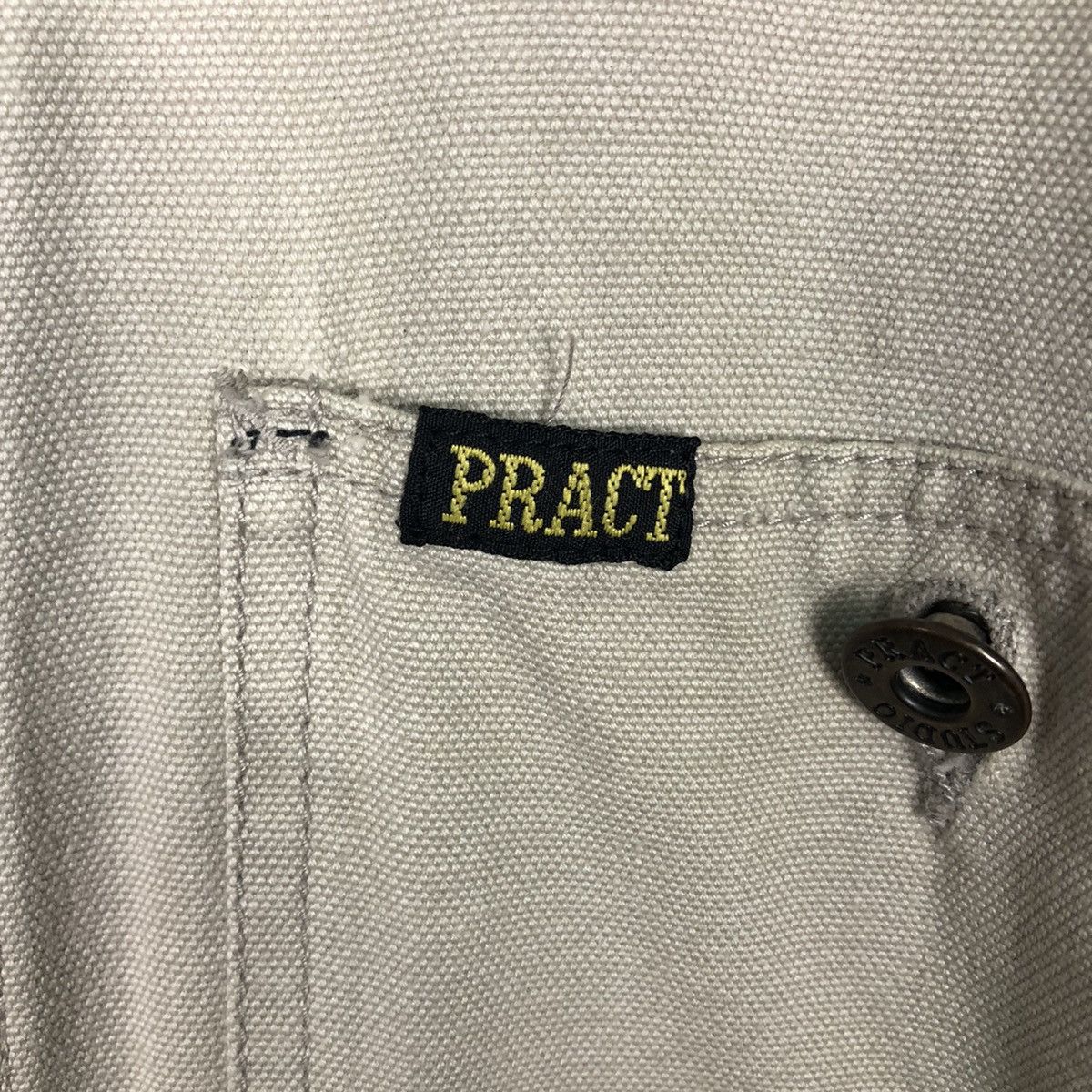 Japanese Brand Pract Studio Heavyweight Canvas Shop Jacket — Boxy Fit Size US L / EU 52-54 / 3 - 18 Thumbnail