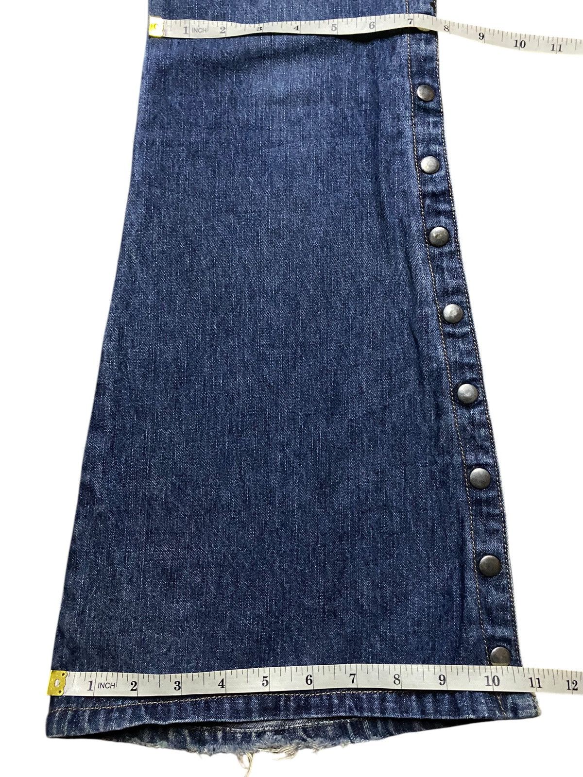 Japanese Brand Y2K Japanese Brand Back&Forth Botton Leg Super Flare Jeans Size US 28 / EU 44 - 16 Thumbnail