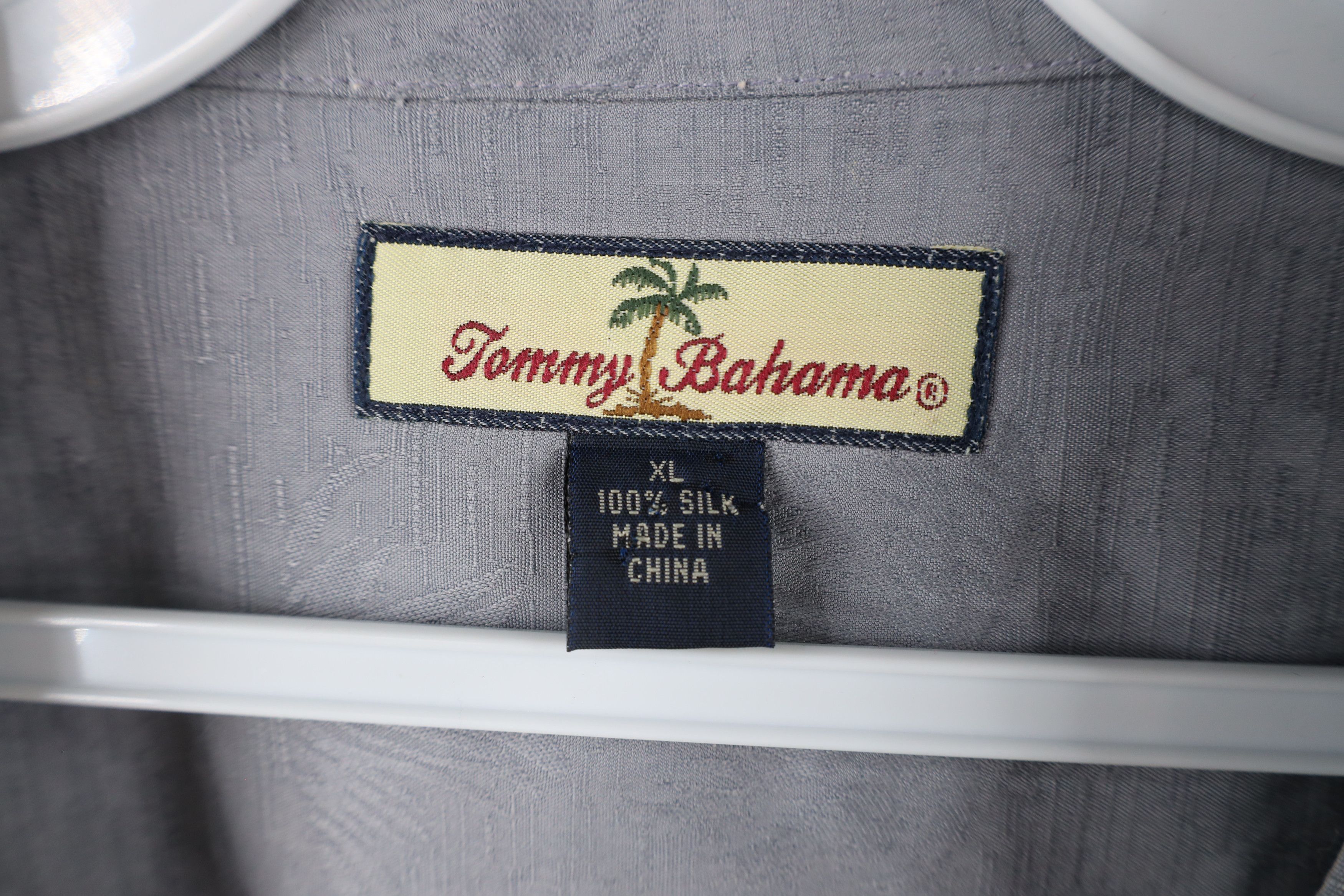 Tommy Bahama × Vintage Vintage 90s Tommy Bahama Collar Palm Tree Button Shirt Blue Size US XL / EU 56 / 4 - 8 Thumbnail