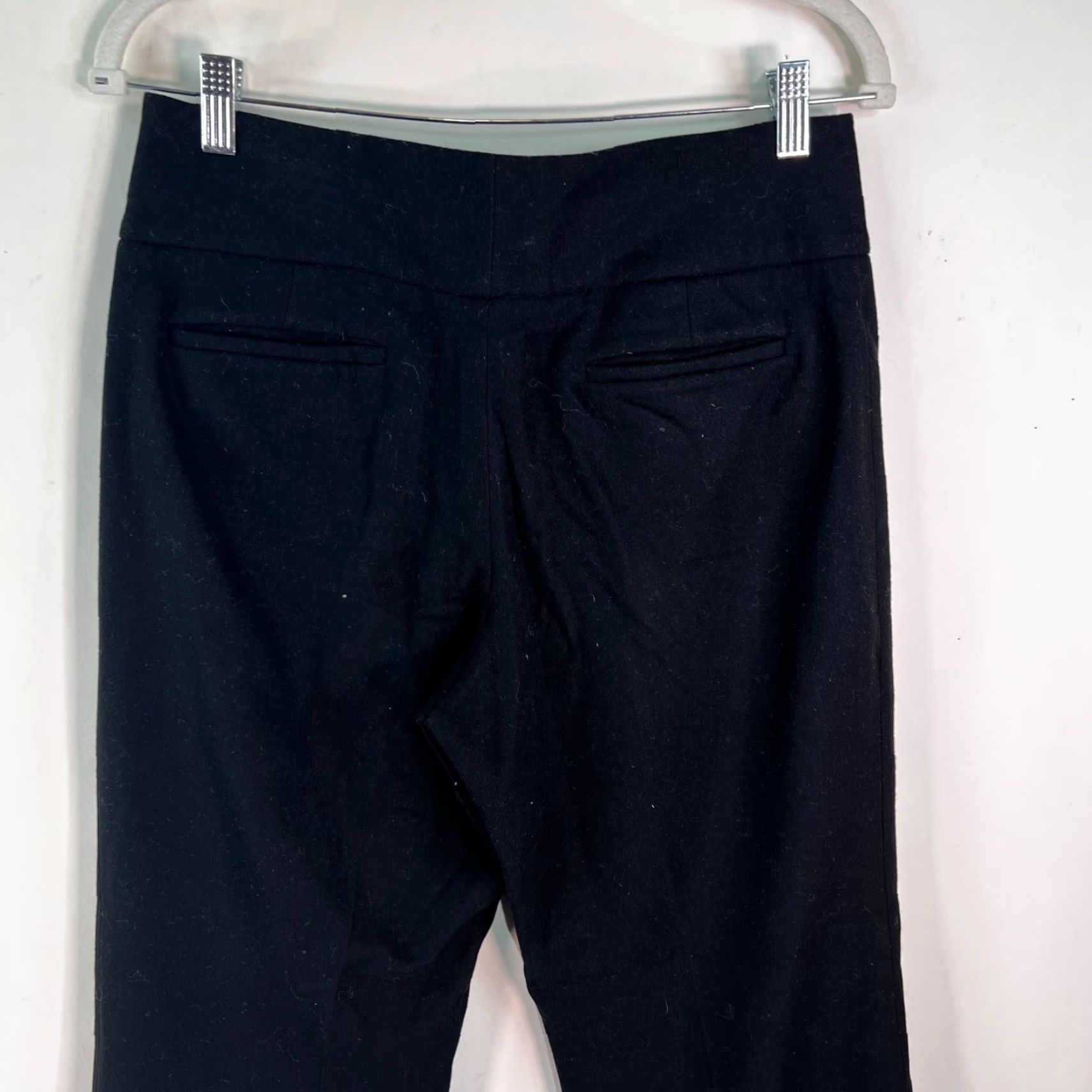 Banana Republic Banana Republic Wide Leg Dress Pants Women's Size 8 High Rise Stretch Black Wool Size 30" / US 8 / IT 44 - 5 Thumbnail