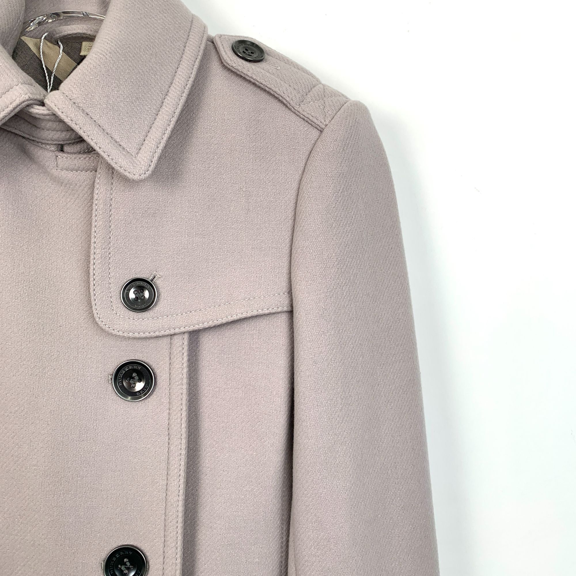 Burberry Burberry Brit Beige Double-Breasted Trench Coat Size L Wool Size S / US 4 / IT 40 - 3 Thumbnail