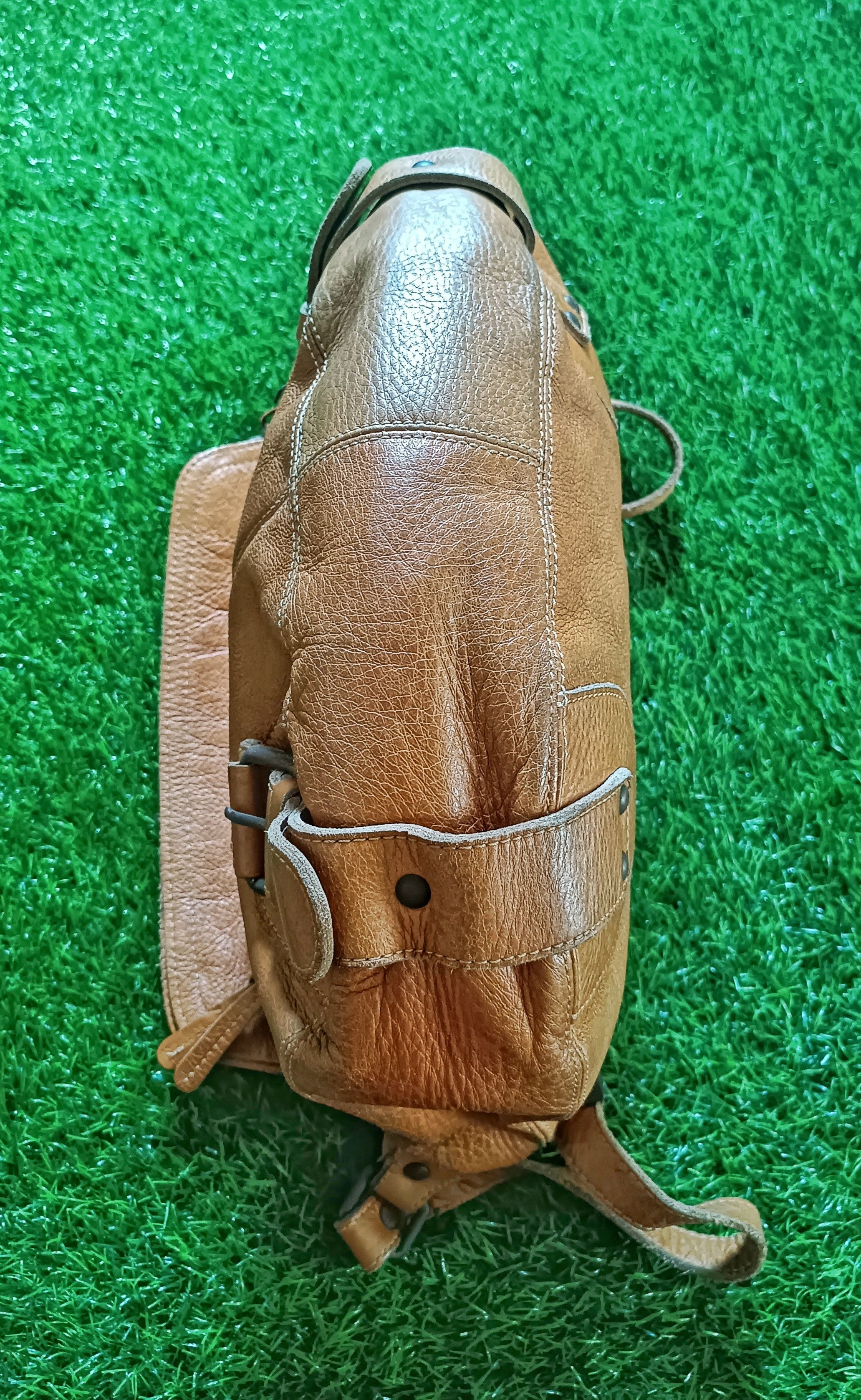 Handmade × Leather HANDMADE LEATHER LARGE OVERSIZED CROSSBODY SLING BAG Size ONE SIZE - 8 Thumbnail