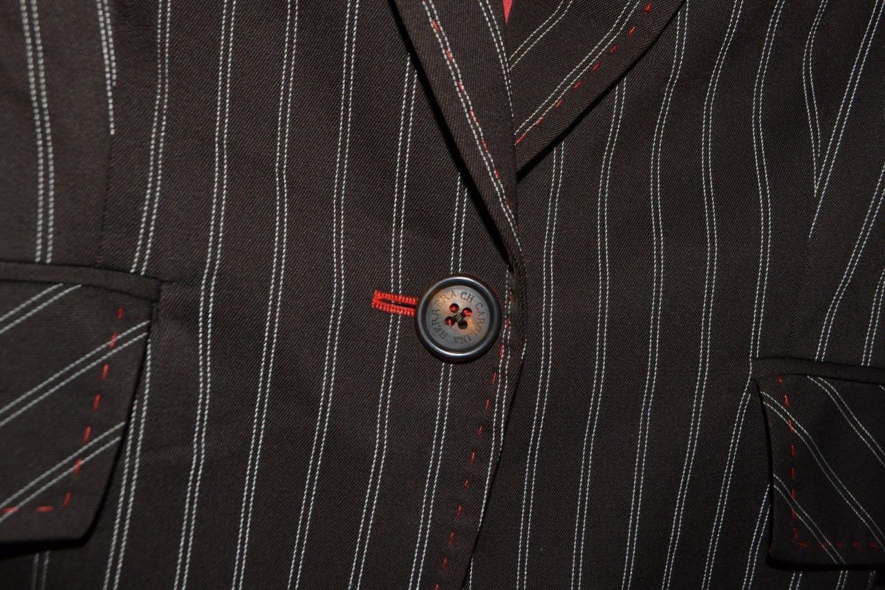 Carolina Herrera Carolina Herrera Brown Striped Blazer jacket women Size 8 Size S / US 4 / IT 40 - 7 Thumbnail