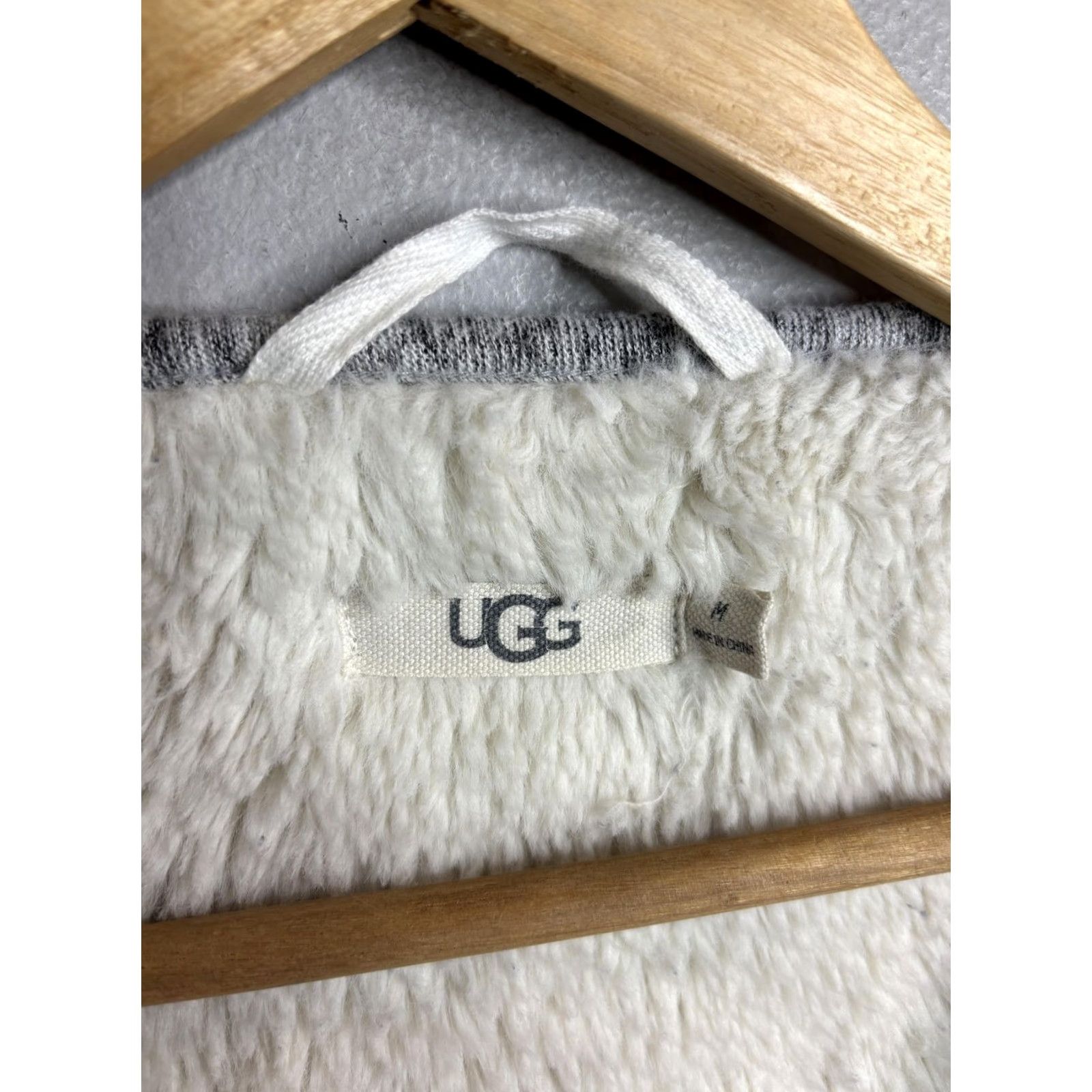 Ugg UGG Coatigan Jacket Womens M Gray Fleece Open Front Sherpa Lined Cardigan Size M / US 6-8 / IT 42-44 - 3 Thumbnail