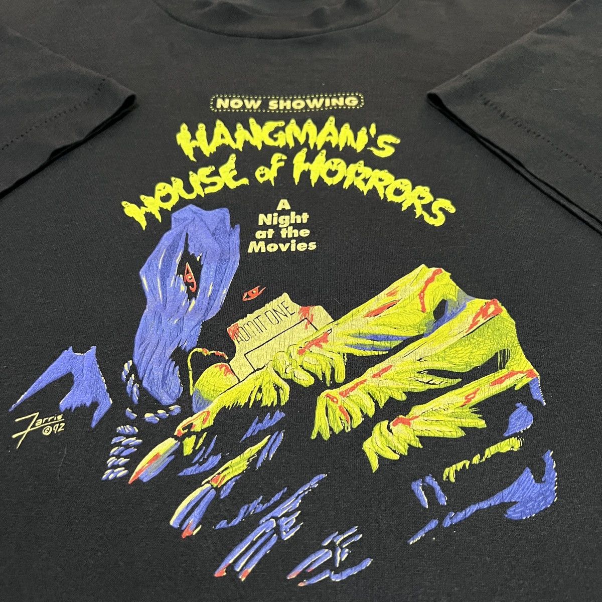 Expert Horror Vintage 90s Hangman’s House Of Horrors Promo Tee Size US L / EU 52-54 / 3 - 3 Thumbnail