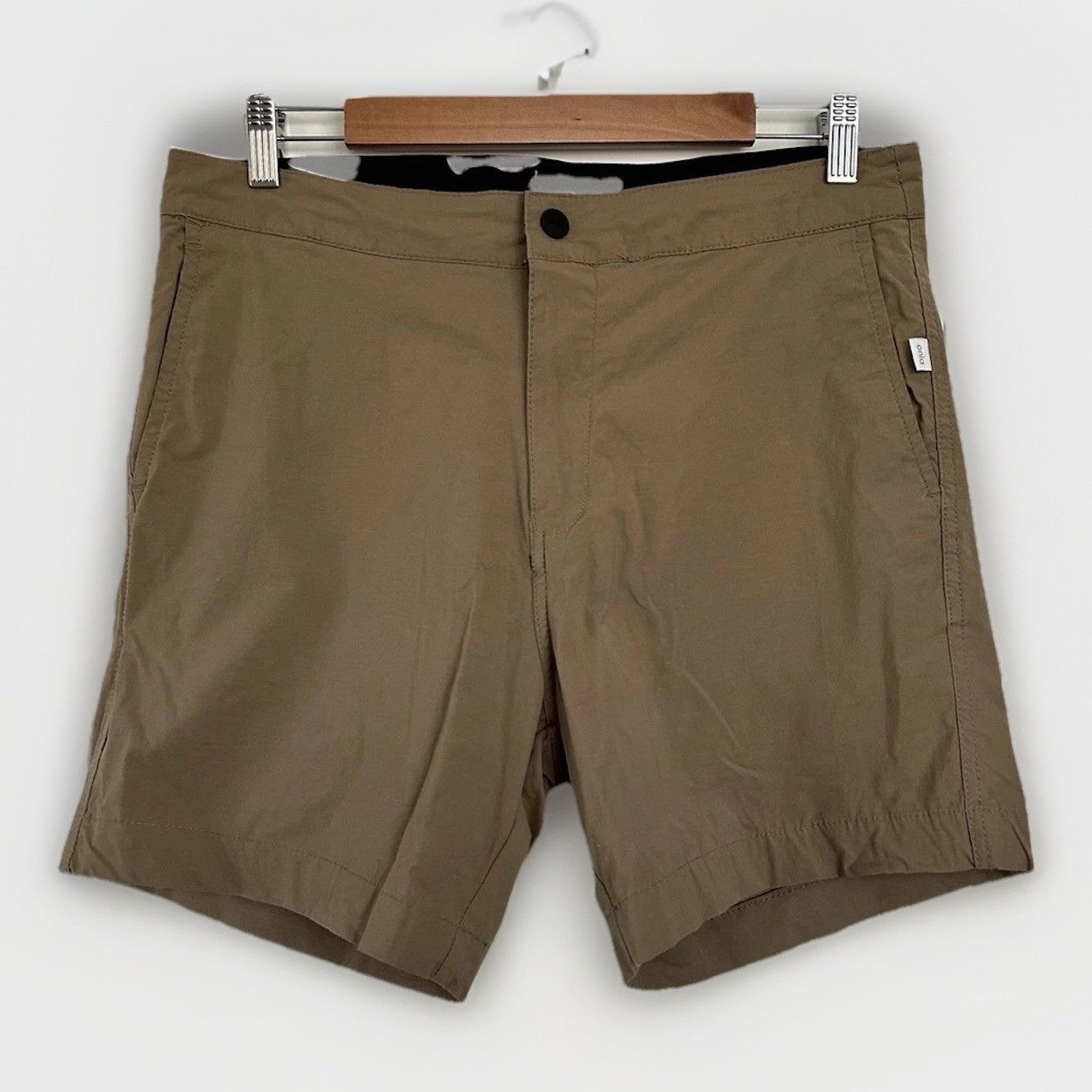 Onia Onia Chino Shorts Mens Sz 32 Khaki Cotton Blend Stretch 6"IN Size US 32 / EU 48 - 1 Thumbnail