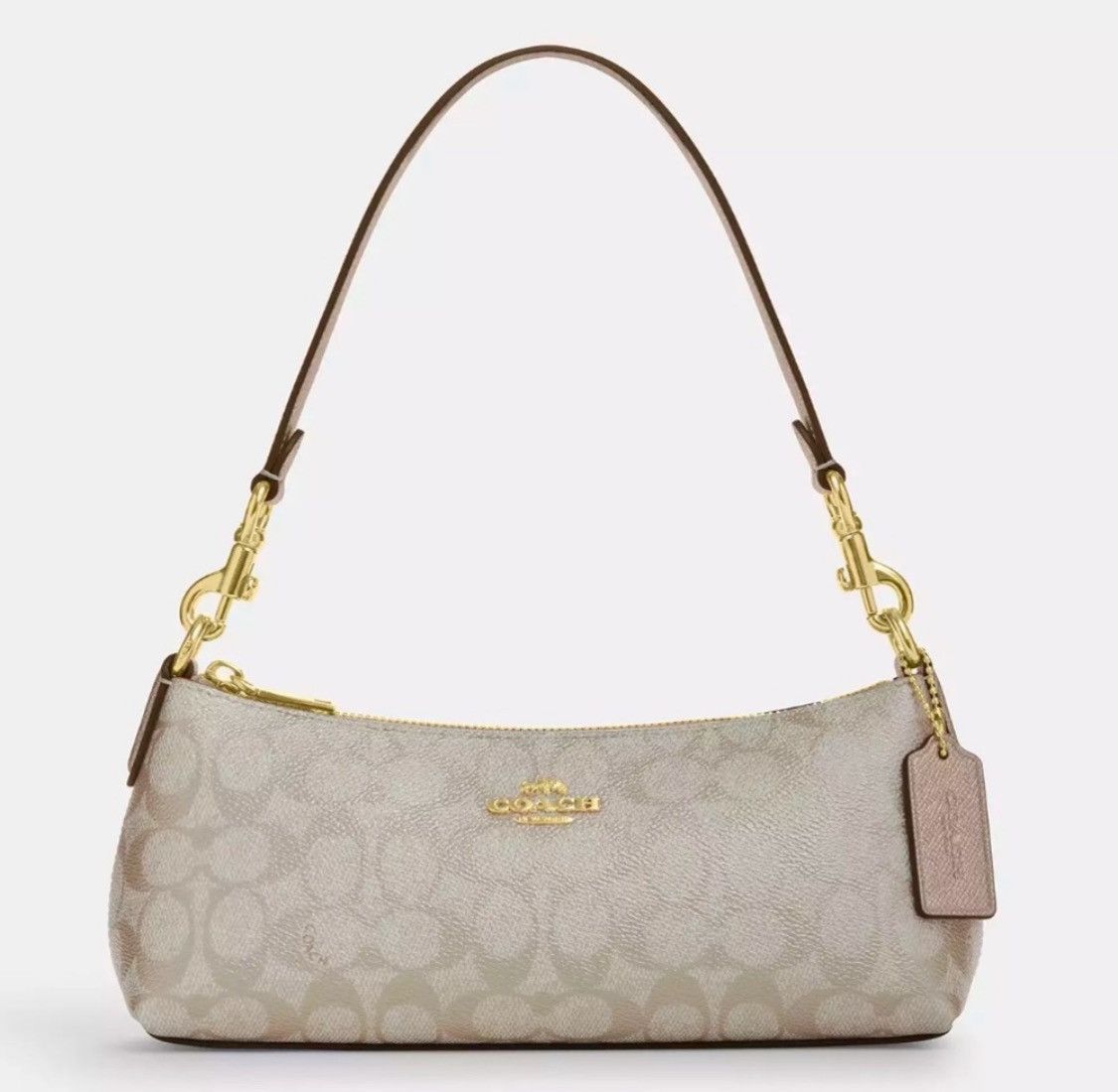 Coach NWT COACH Charlotte Leather/Canvas Shoulder Bag Size ONE SIZE - 7 Thumbnail