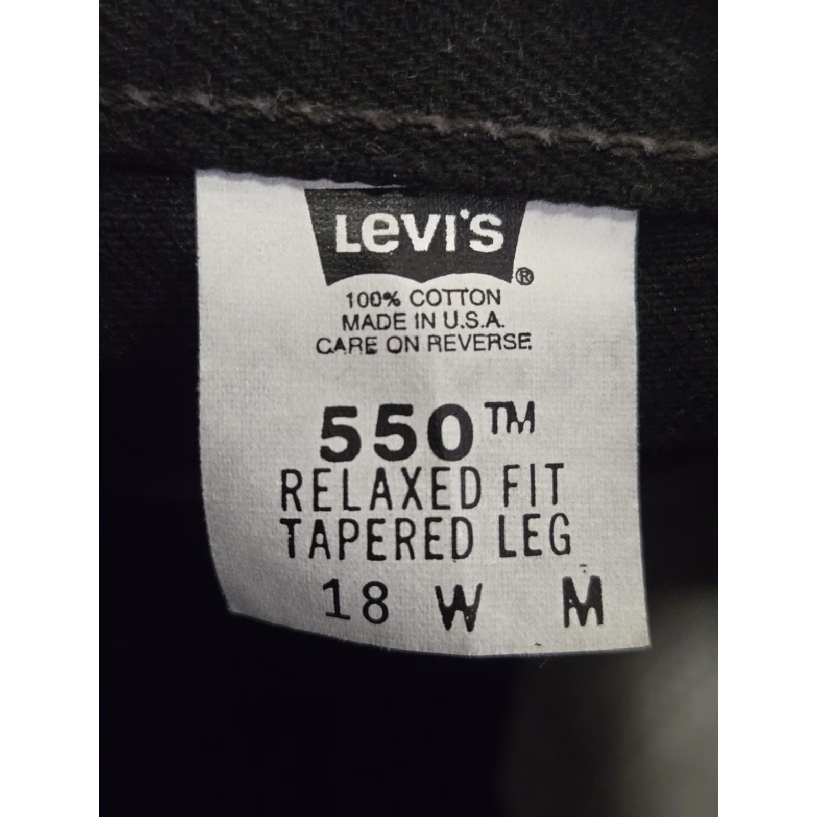 Levi's VINTAGE Levi's 550 Jeans Womens 18W Black Relaxed Fit Tapered Leg Made USA 90s Size 40" / US 18 - 3 Thumbnail