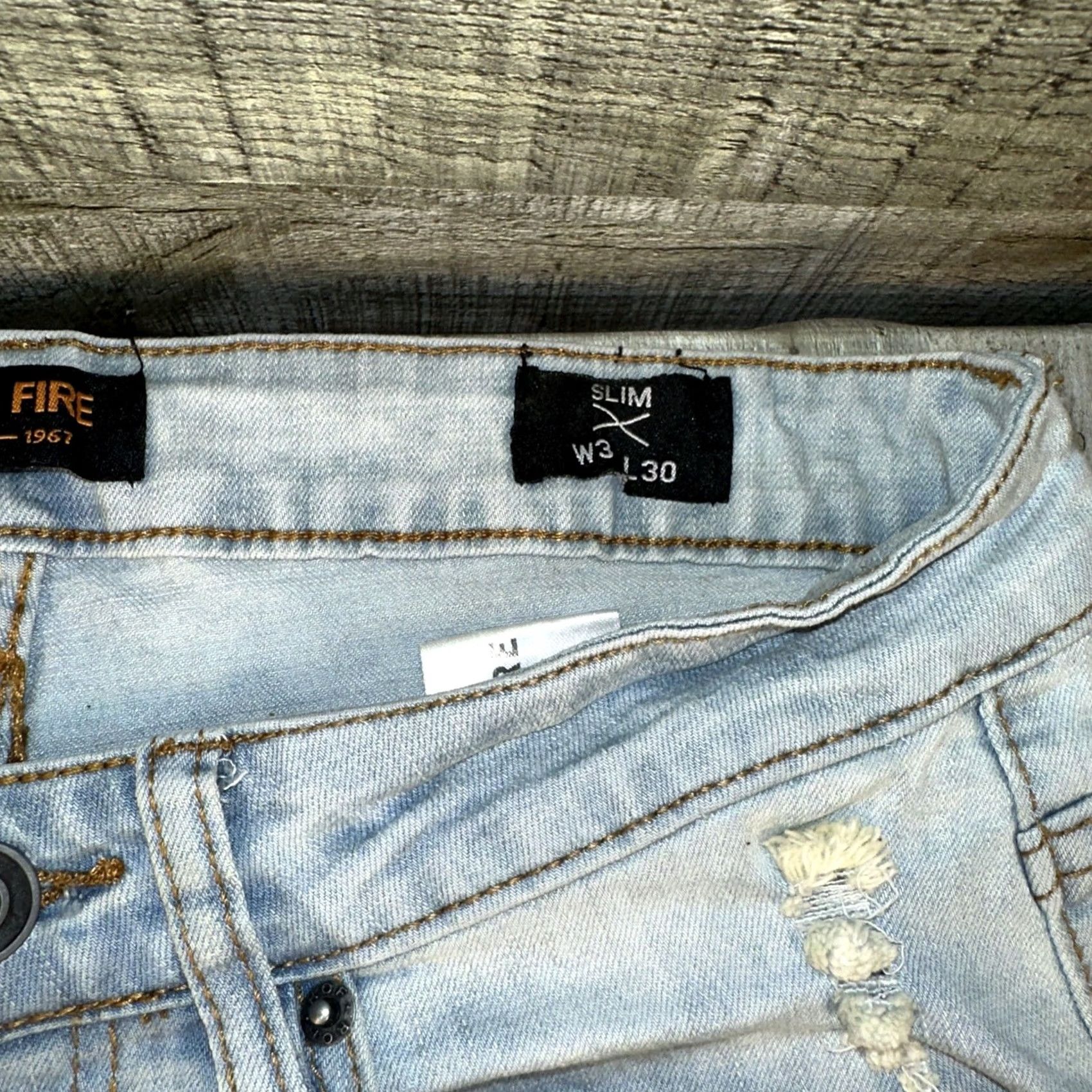 Ring Of Fire Ring of Fire Jeans Men 31x30 Denim Slim Regular Blue Cotton Blend Logo Casual Skinny Pants Size US 31 - 4 Thumbnail