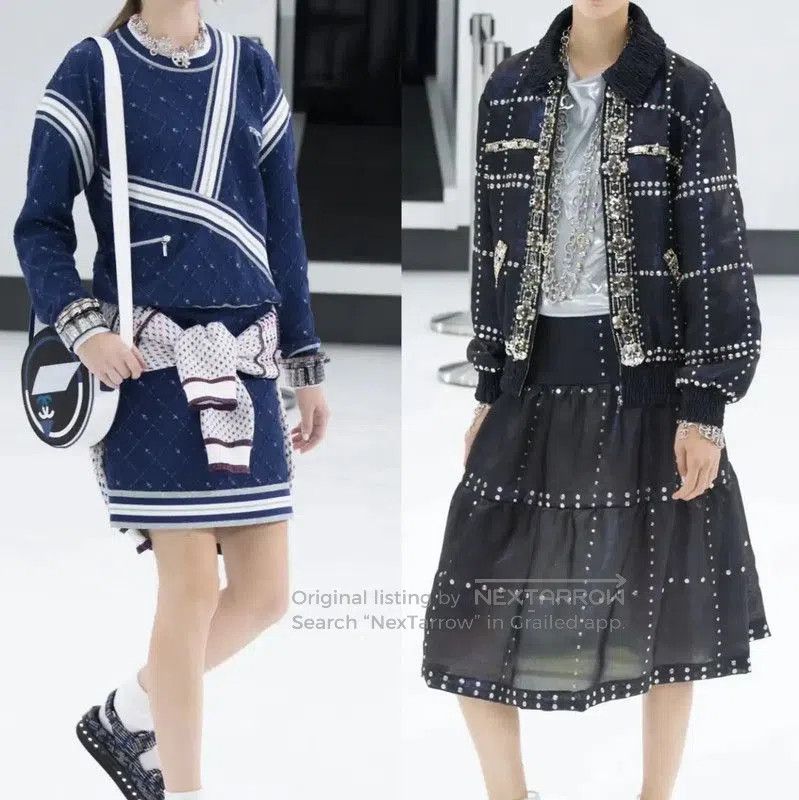 Chanel Chanel Blue Cotton Women's Skirt . Size 26" / US 2 / IT 38 - 3 Thumbnail