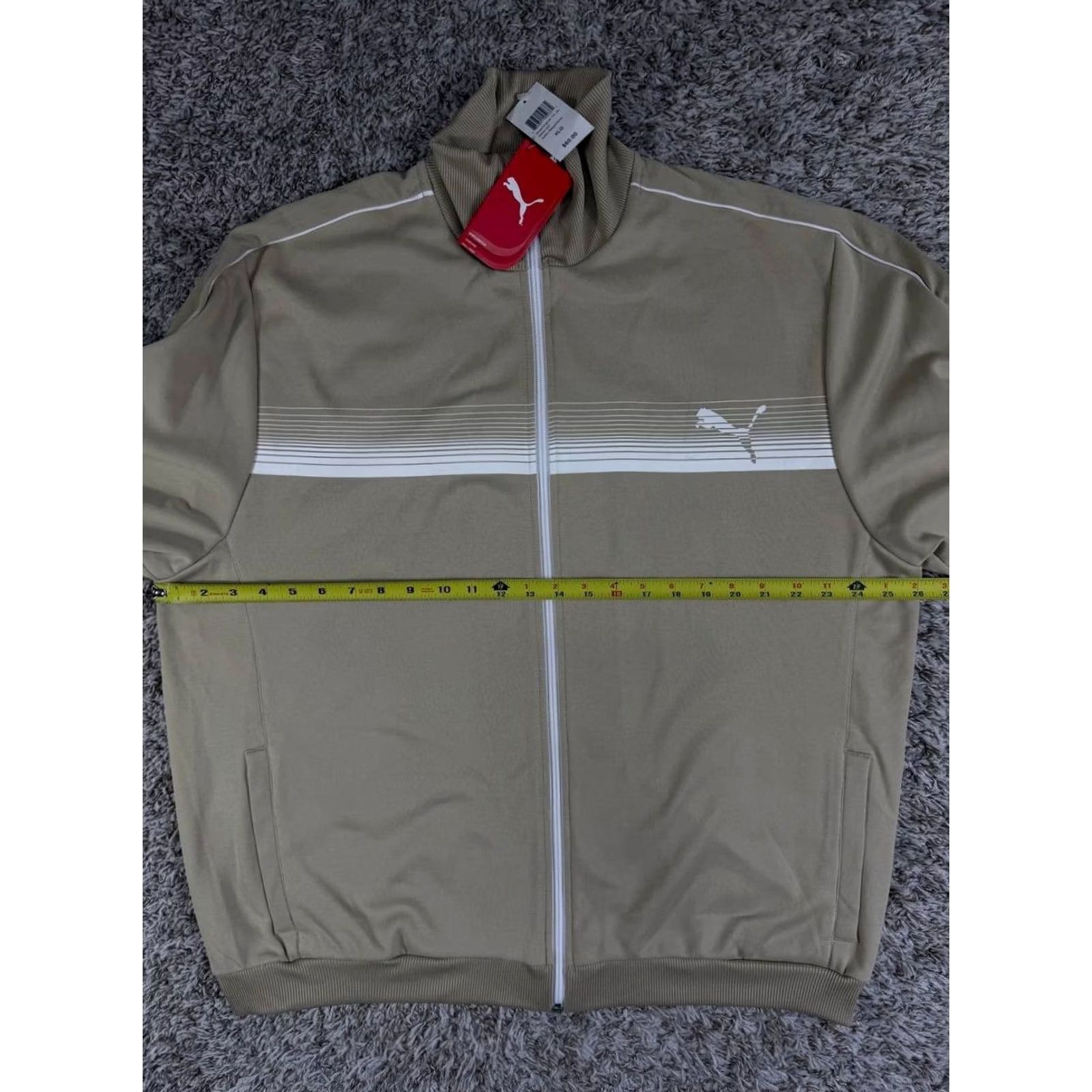 Puma VINTAGE Puma Streaming Cat Track Jacket Beige Men's XL Retro Full Zip Long Sleeve Polyamide Polyester Spring Fall Activewear Men Size XL Beige Retro Size US XL / EU 56 / 4 - 6 Thumbnail