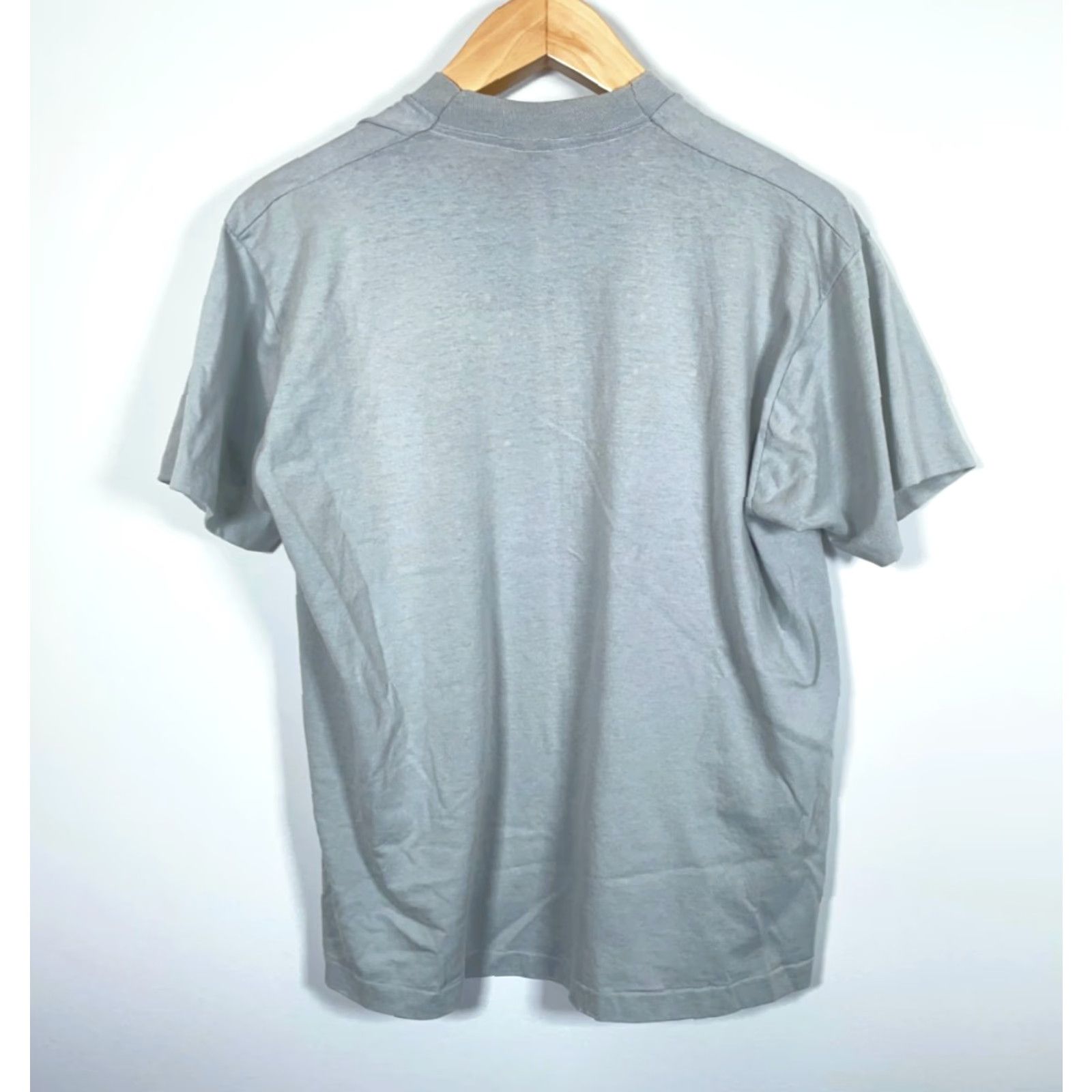 Vintage VINTAGE Screen Stars T-Shirt Michigan Air Force 80s Adult XL Gray Short Sleeve Crew Neck 50-50 Single Stitch Best Tag Mens 1986 Retro Logo 80s Size US XL / EU 56 / 4 - 2 Thumbnail