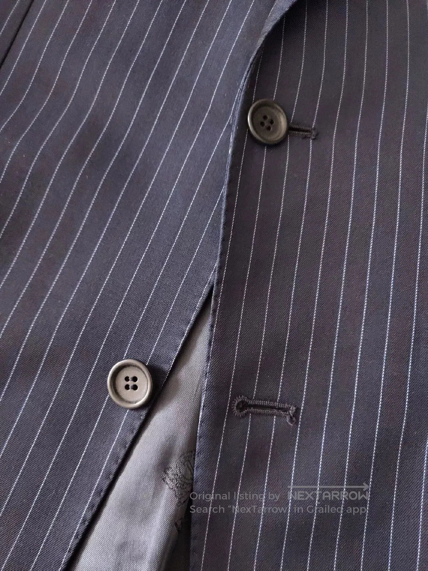 Boggi Italian Wool Blend Pinstripe Suit Jacket. Size US S / EU 44-46 / 1 - 4 Thumbnail