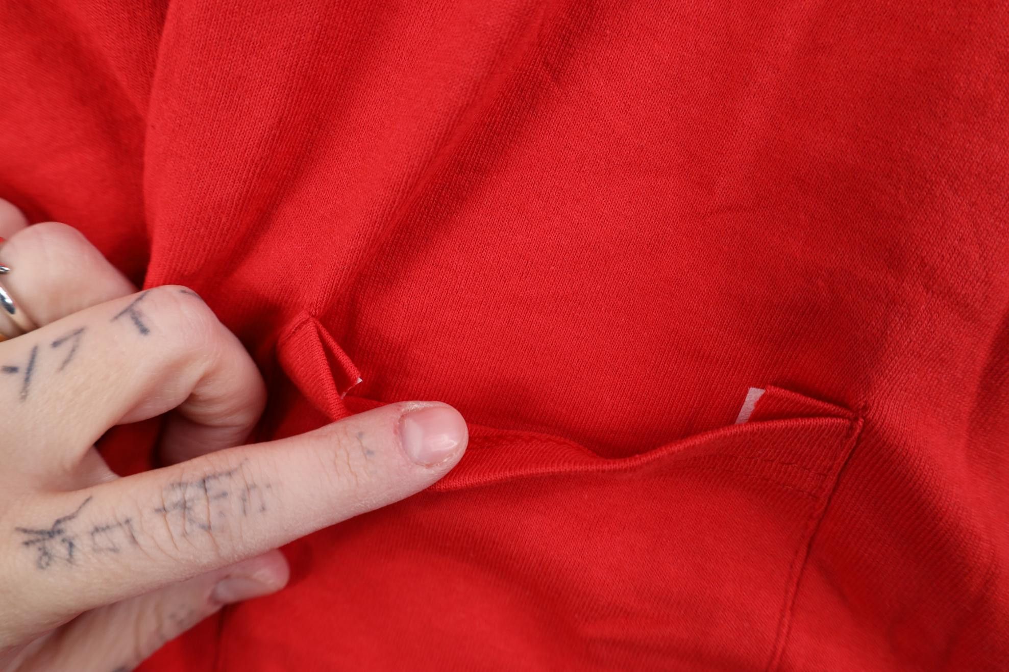 Hanes Deadstock Vintage 90s Y2K Hanes Cotton Pocket T-Shirt Red Size US XXL / EU 58 / 5 - 4 Thumbnail
