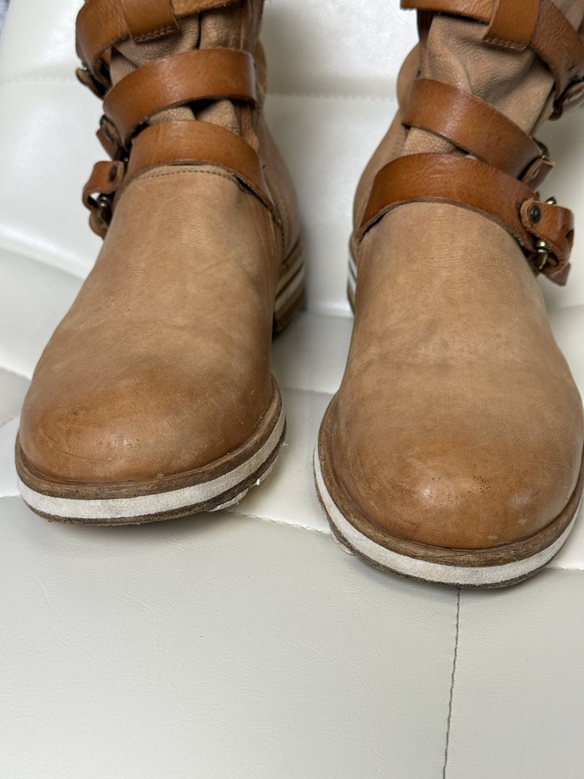 A.S.98 A.S.98 Airstep Brown Leather Strap Buckle Avant-Garde Boots Size US 10 / EU 43 - 15 Thumbnail
