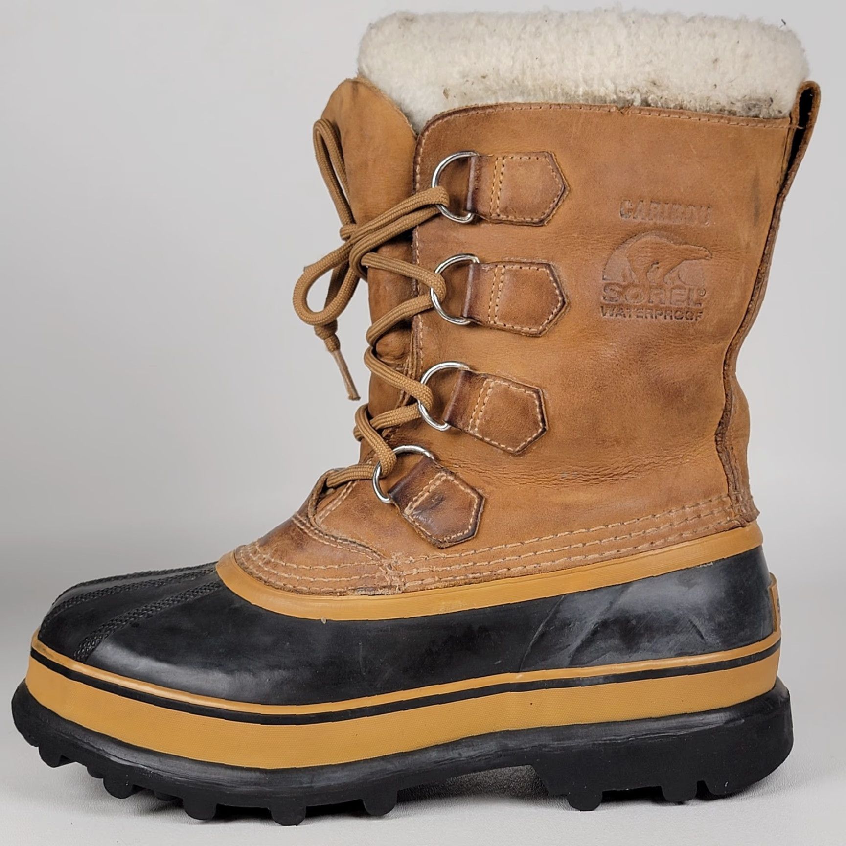 SOREL Sorel Caribou Boot Womens Size 7 NL1005-280 Waterproof Insulated Leather Brown Wool Lining Rubber Sole Shoes Size US 7 / IT 37 - 6 Thumbnail
