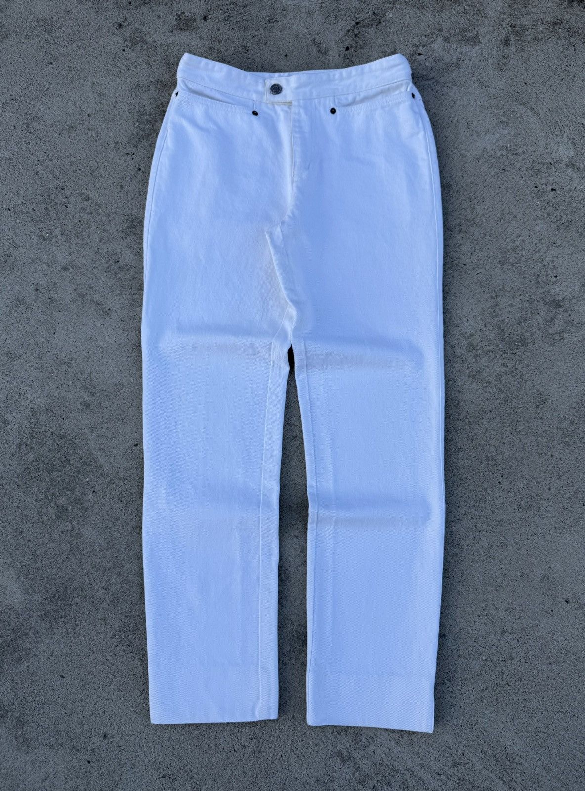 Gucci Vintage Gucci by Tom Ford Women’s White Pants Lampo Zipper Size 28" / US 6 / IT 42 - 1 Thumbnail