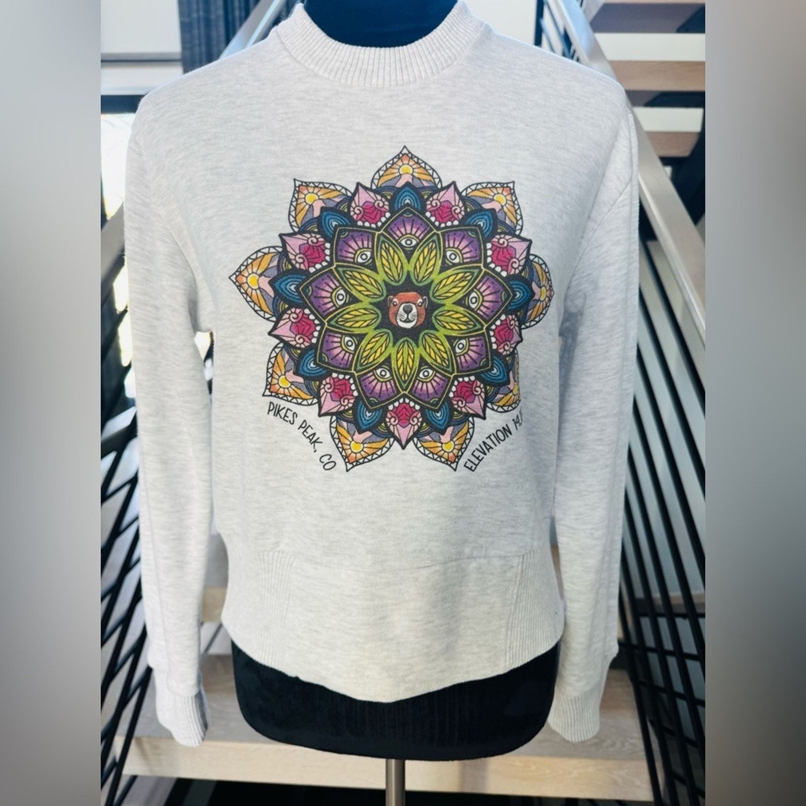 Other New Gray Mandala Graphic Sweatshirt size S Size S / US 4 / IT 40 - 1 Thumbnail