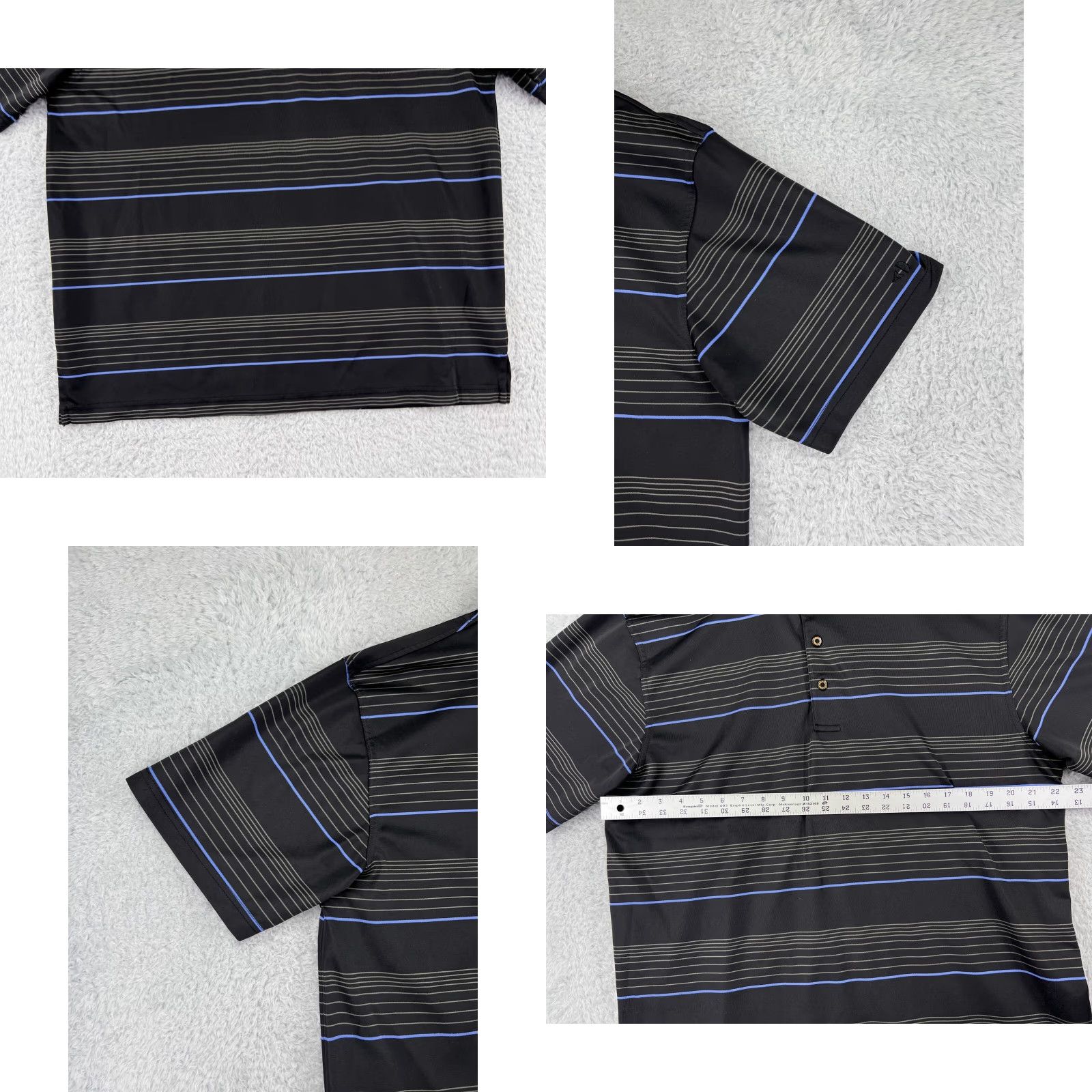 Vintage Grand Slam Polo Shirt Men XL Black Striped Polo Shirt XL Mens Slim Fit 100% Polyester Sports Size US XL / EU 56 / 4 - 8 Thumbnail