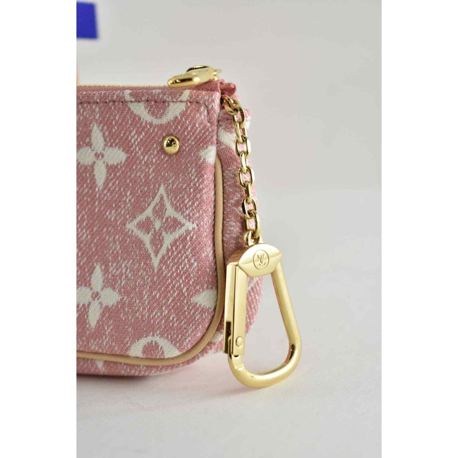 Louis Vuitton Louis Vuitton Denim Rose Pink Monogram Key Coin Purse Size ONE SIZE - 5 Thumbnail