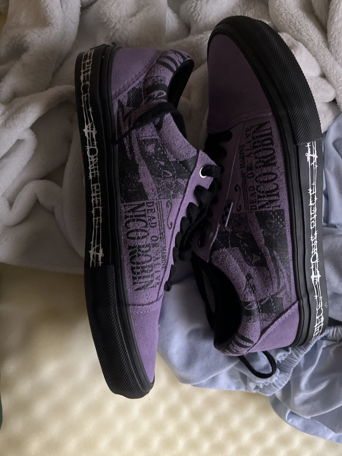 image of One Piece Vans Shoes in Purple, Men's (Size 9.5)