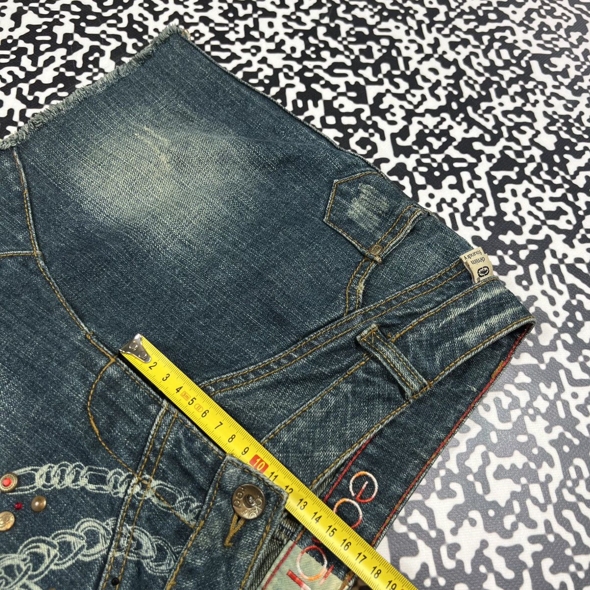 Ecko Unltd. Vintage Y2K Ecko Red Unlimeted Chain Logo Denim Mini Skirt Size 28" / US 6 / IT 42 - 23 Thumbnail