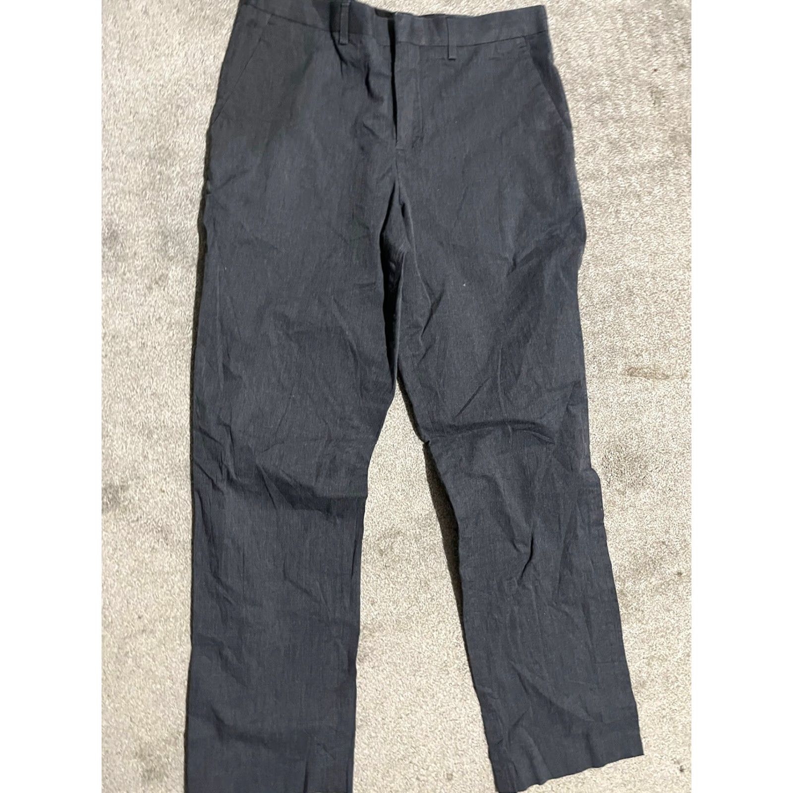 Express Express Mens Stretch Dress Pants Solid Gray 30x32 Size US 30 / EU 46 - 2 Thumbnail