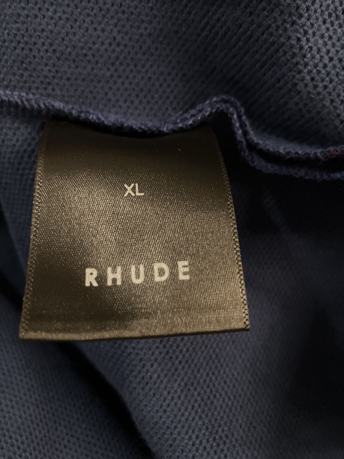 Rhude Rhude Blue & Burgundy Striped Polo Shirt – Cream Collar (XL) Size US XL / EU 56 / 4 - 6 Thumbnail