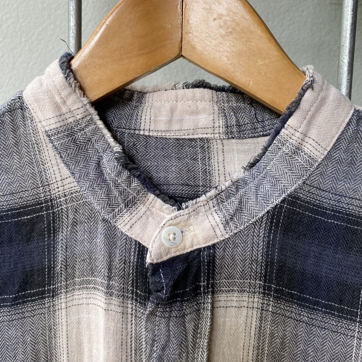 Balmain BALMAIN Gray-Black Plaid Ruffle Sleeve Shirt Size M / US 6-8 / IT 42-44 - 11 Thumbnail