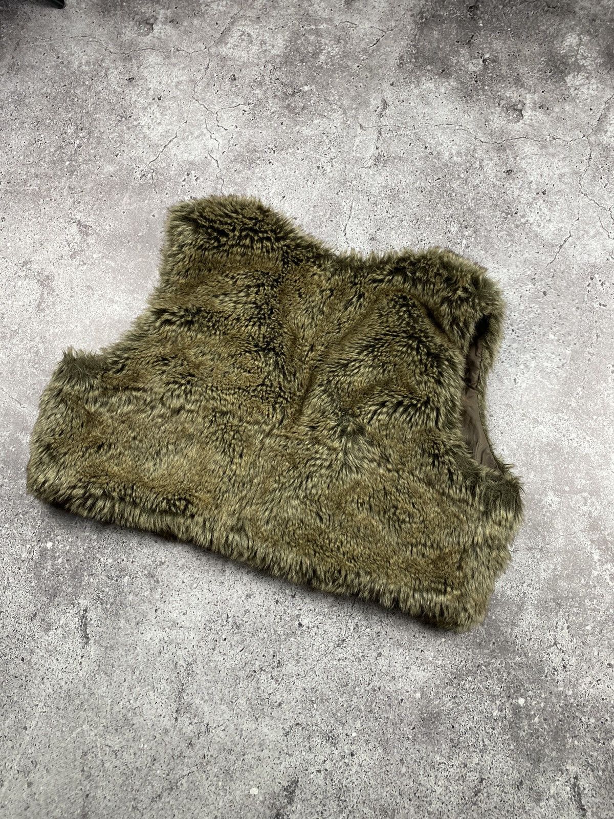 Hysteric Glamour × If Six Was Nine 💥HYPE Varsity Mohair Fuzzy Fluffy Faux Fur Cropped vest OG Size ONE SIZE - 8 Thumbnail
