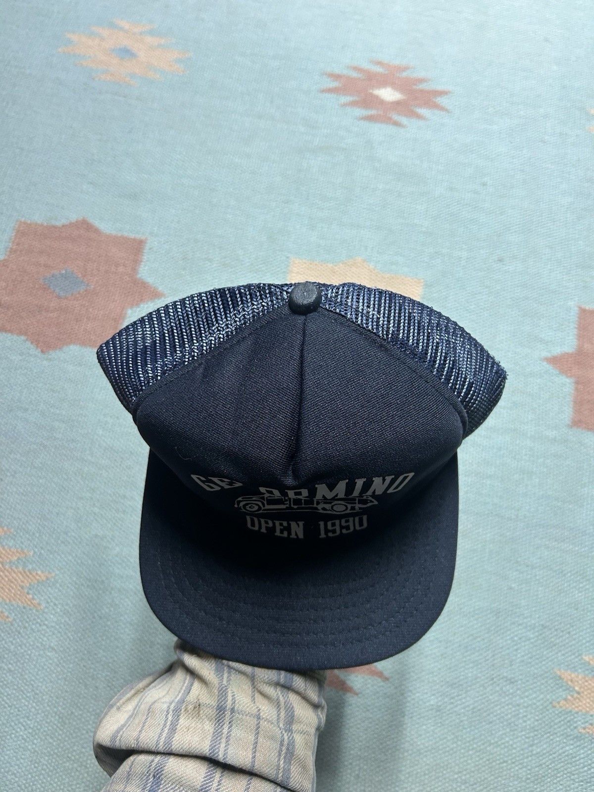 Vintage Vtg 90s trucker hat Gelormino oil new era navy made in USA Size ONE SIZE - 3 Thumbnail