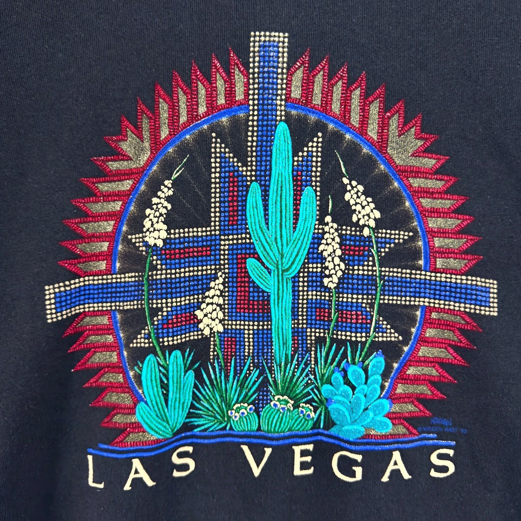 Hanes VTG 1993 Las Vegas Cactus Desert Southwestern 90s Pullover Sweatshirt Size Large Size US L / EU 52-54 / 3 - 2 Thumbnail