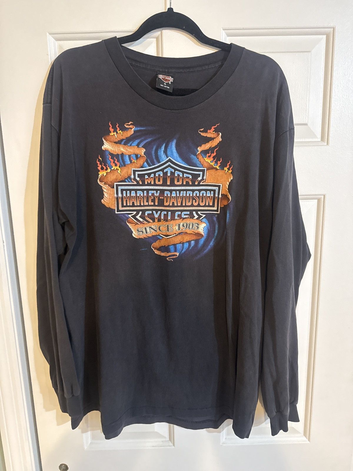 Harley Davidson RARE vintage Harley Davidson Long Sleeve T-Shirt Size US XL / EU 56 / 4 - 1 Thumbnail