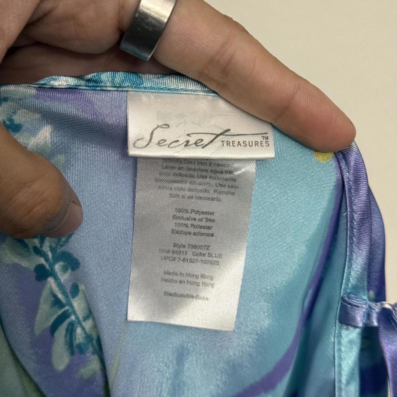 Designer Y2k fairy whimsy Blue floral silk cami top Size M / US 6-8 / IT 42-44 - 7 Thumbnail
