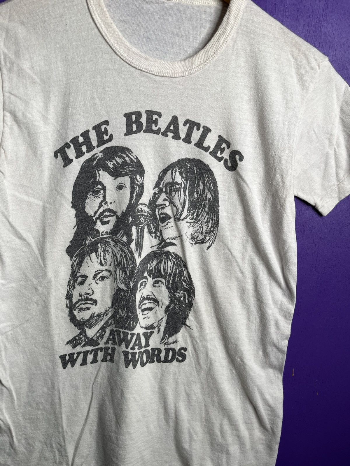 Band Tees × Vintage Vintage 70s The Beatles away with words tour tee Size US M / EU 48-50 / 2 - 3 Thumbnail