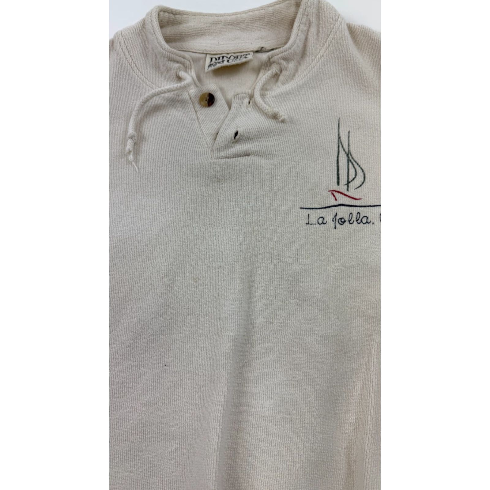 Vintage Diport USA La Jolla California Sweatshirt Mens Small Beige Long Sleeve Pullover Outdoor Size US S / EU 44-46 / 1 - 4 Thumbnail